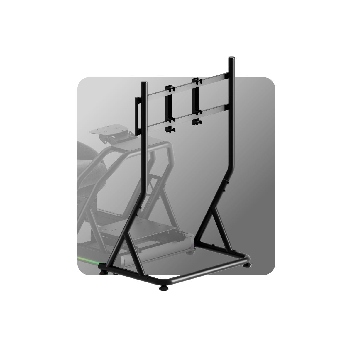 Freistehender TV-Ständer und Monitor