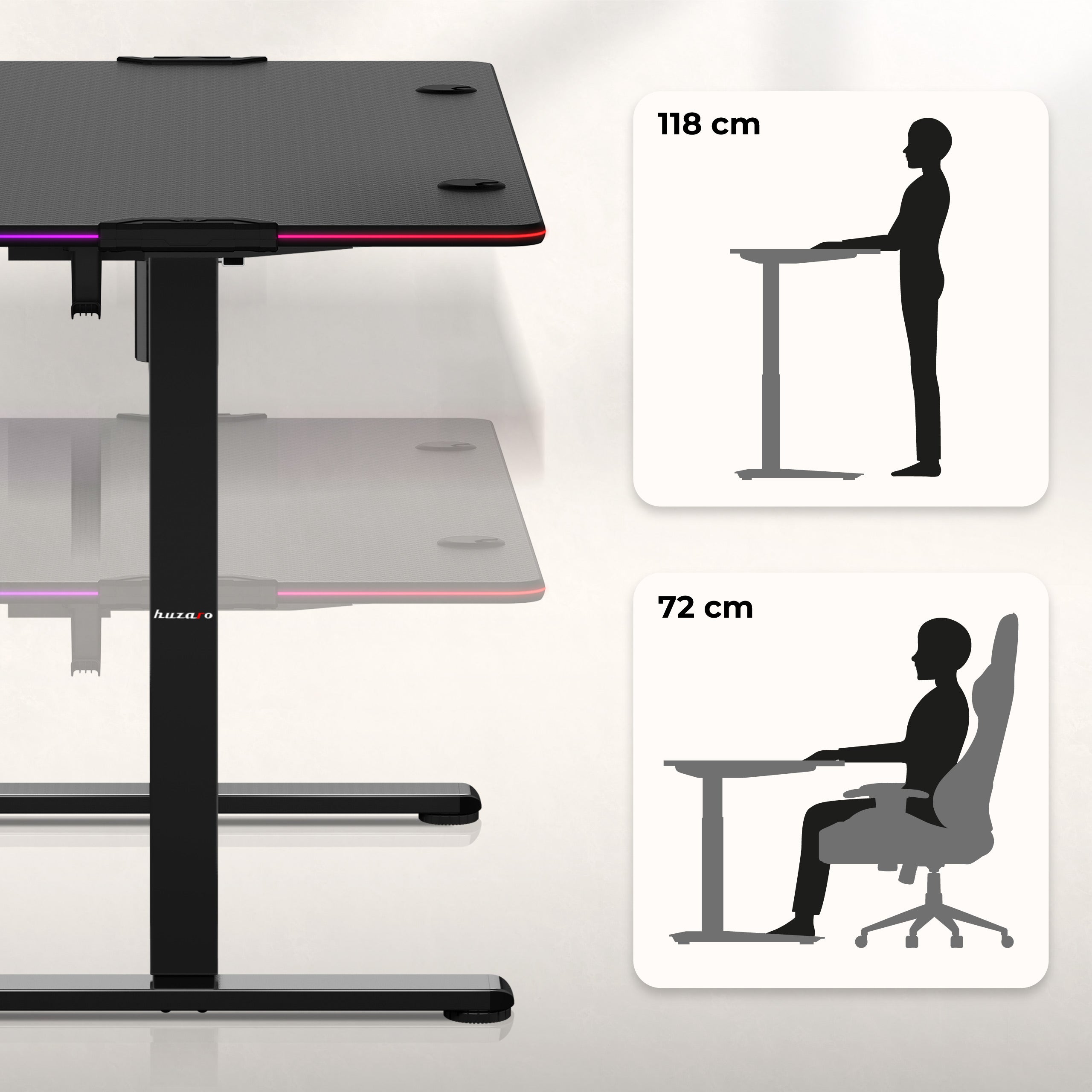 Huzaro Hero 8.2 RGB Gaming-Schreibtisch