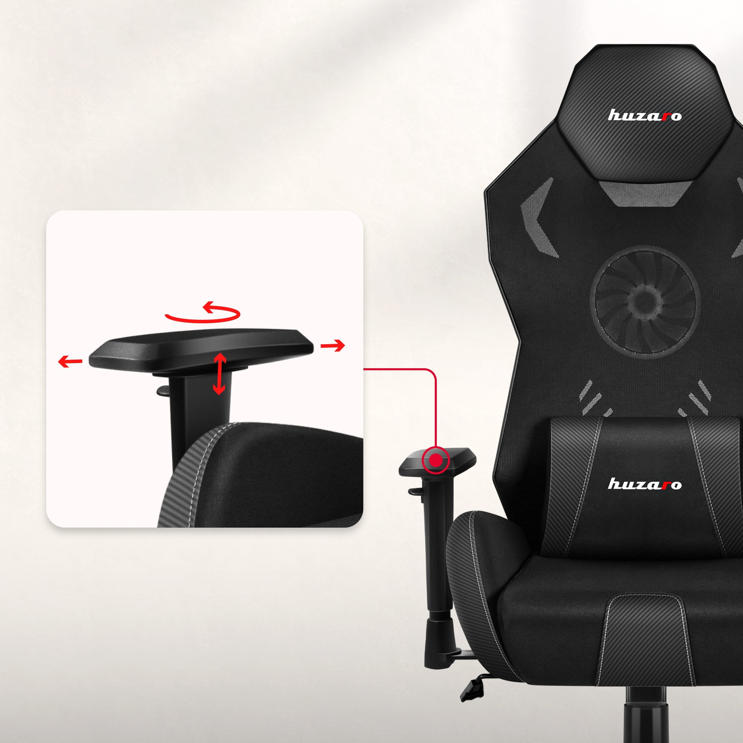 Verstellbare 3D-Armlehnen