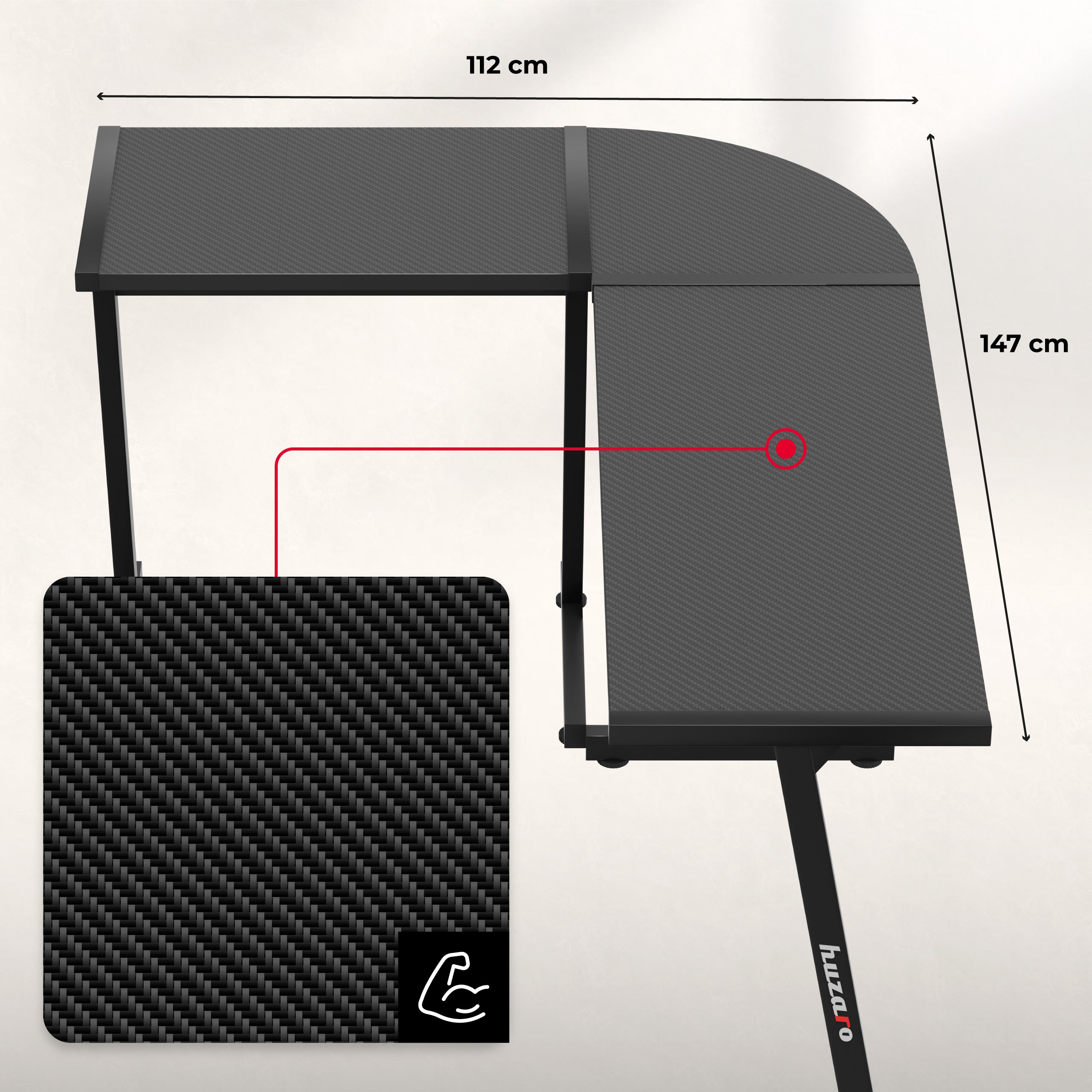 Arbeitsplatte mit Carbon Flex-Beschichtung