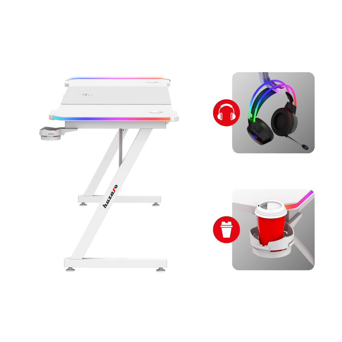 Kopfhörer- und Getränkehalter