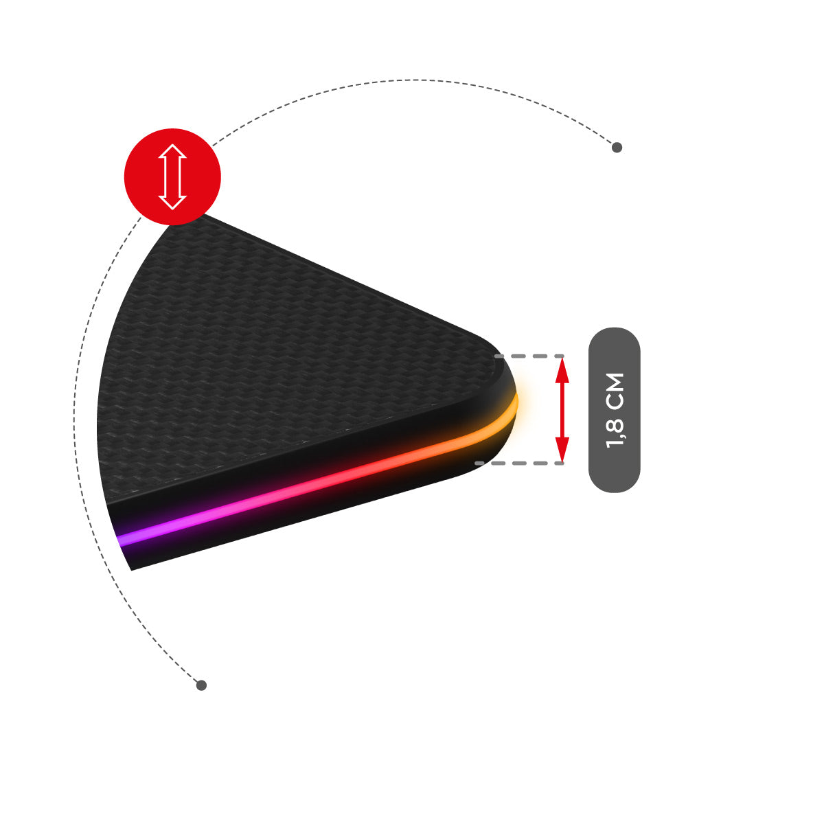 Kohlenstoffbeschichtete Schreibtischplatte