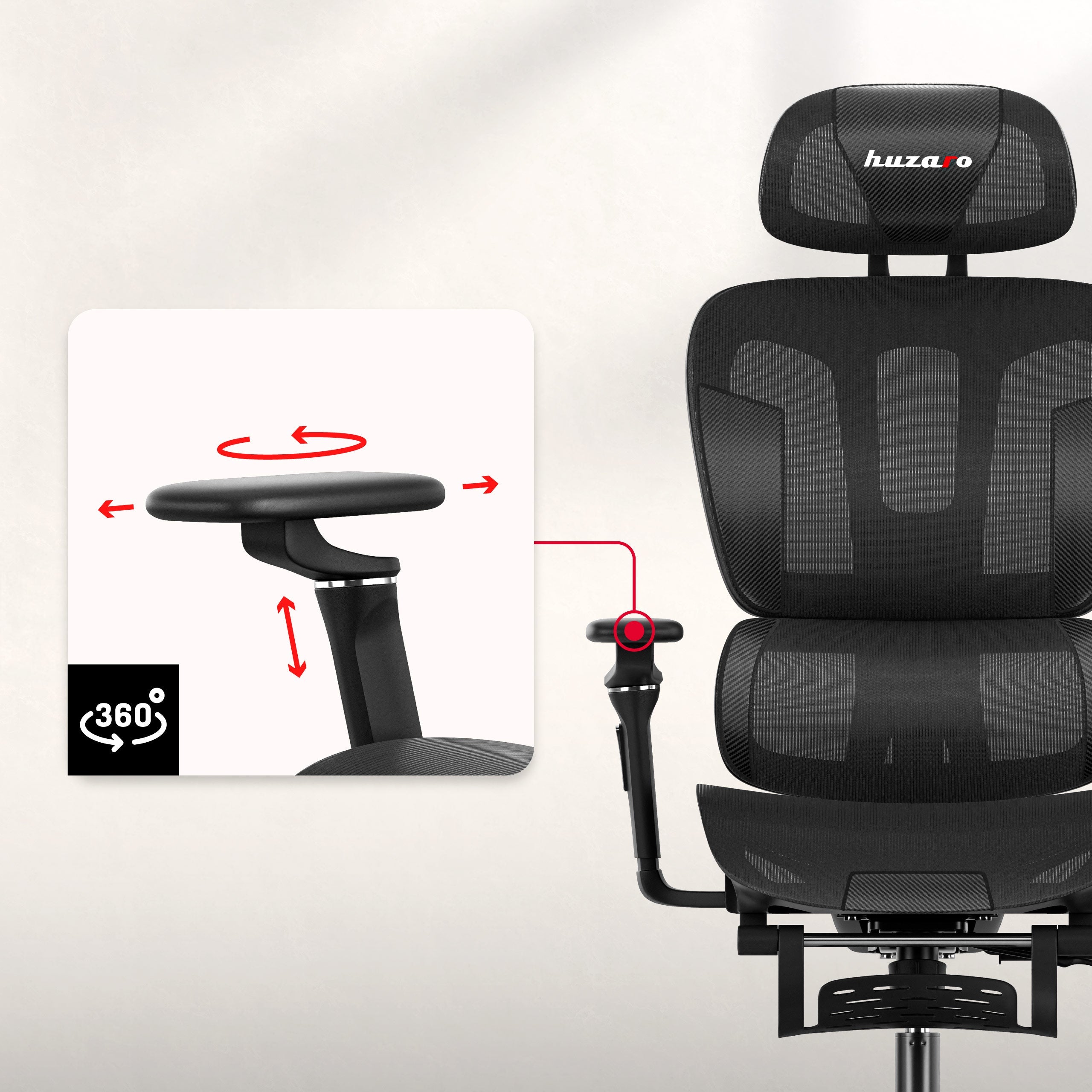 Armlehnen mit 5D-Verstellung