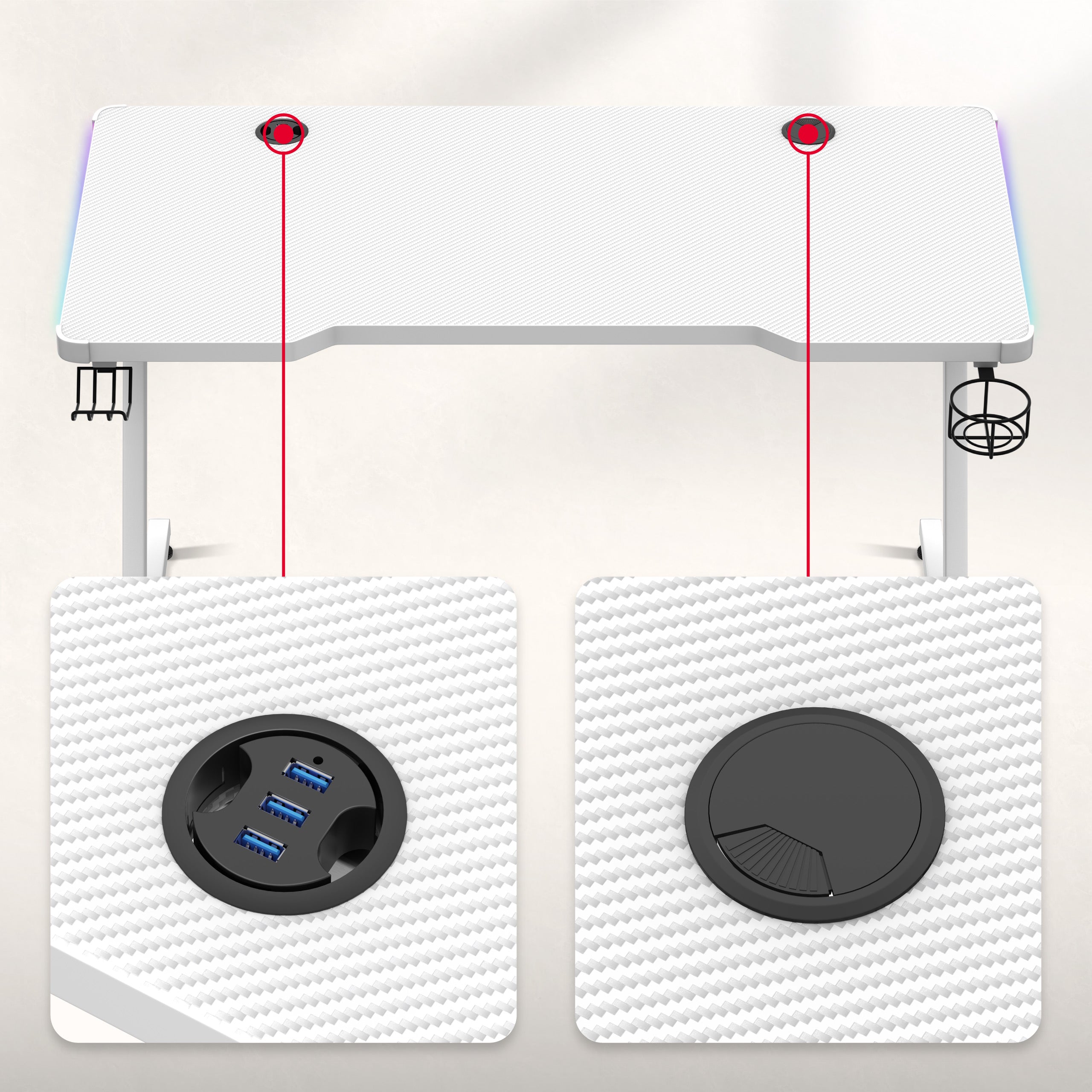 USB-HUB UND KABELEINGÄNGE