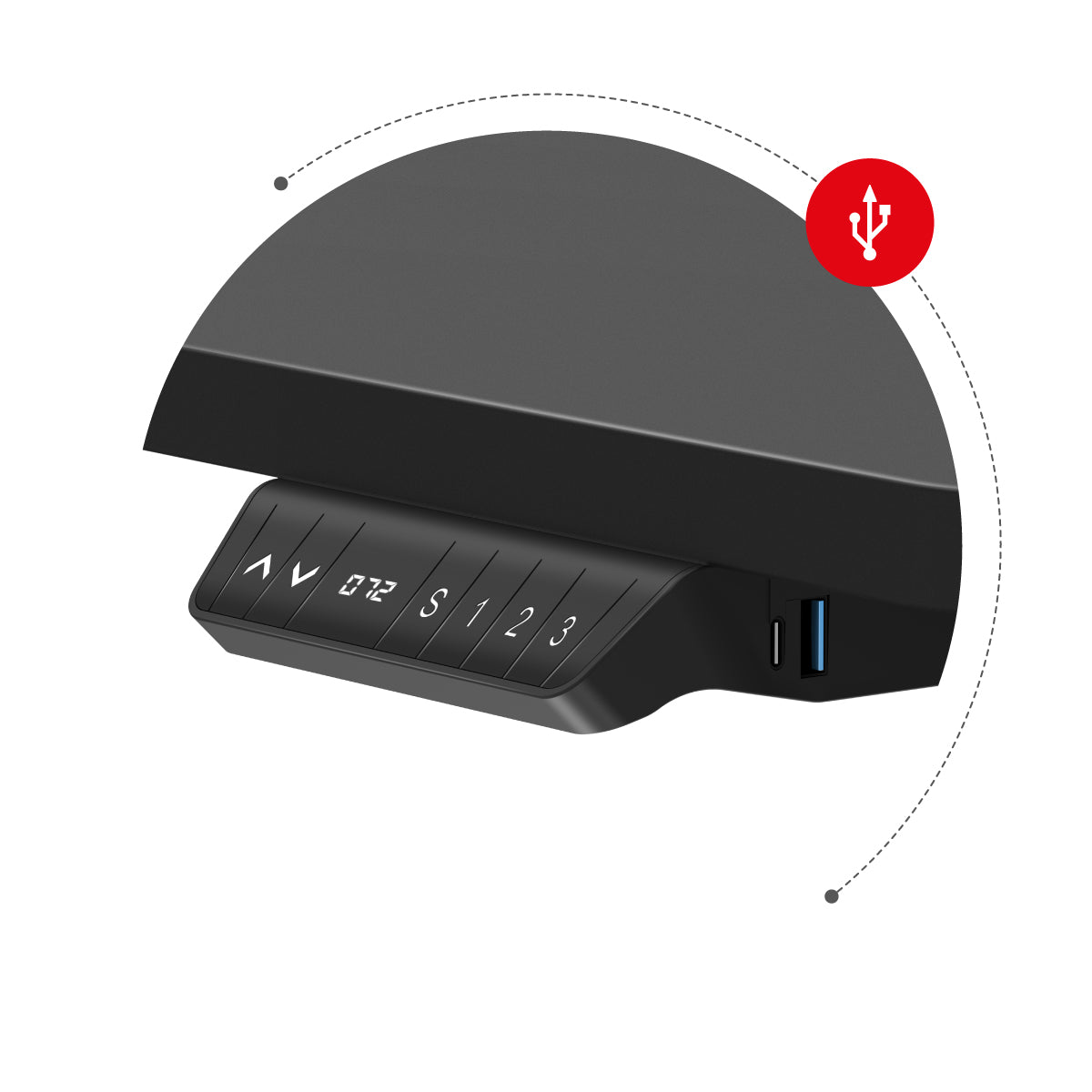 USB-Buchse und C-Eingang