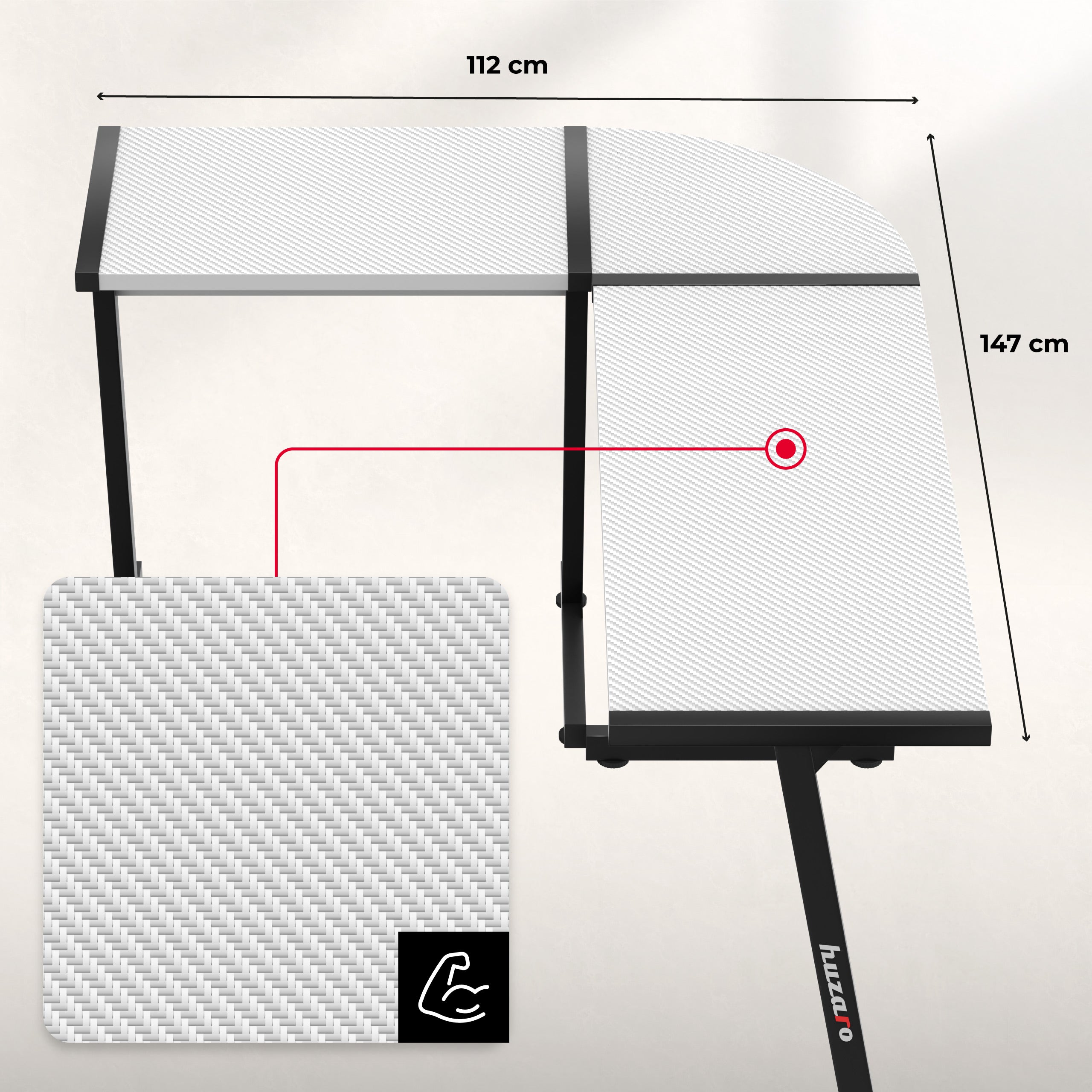 Arbeitsplatte mit Carbon Flex-Beschichtung