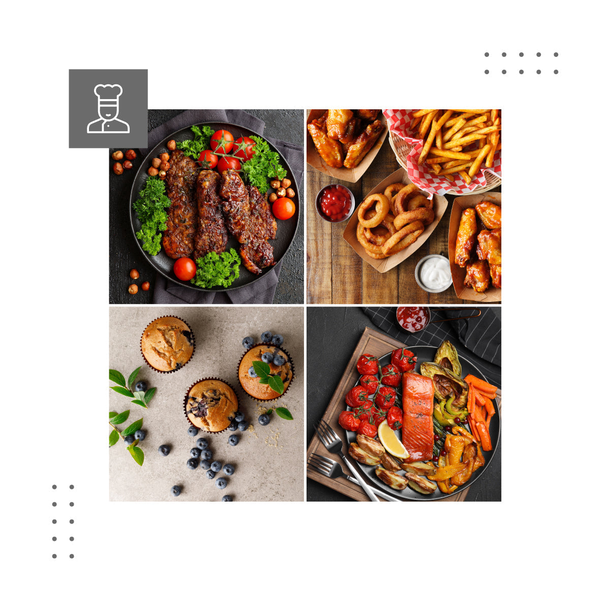 8 automatische Programme und manueller Modus