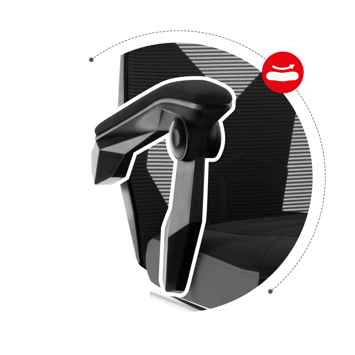 Ergonomische, bequeme Armlehnen