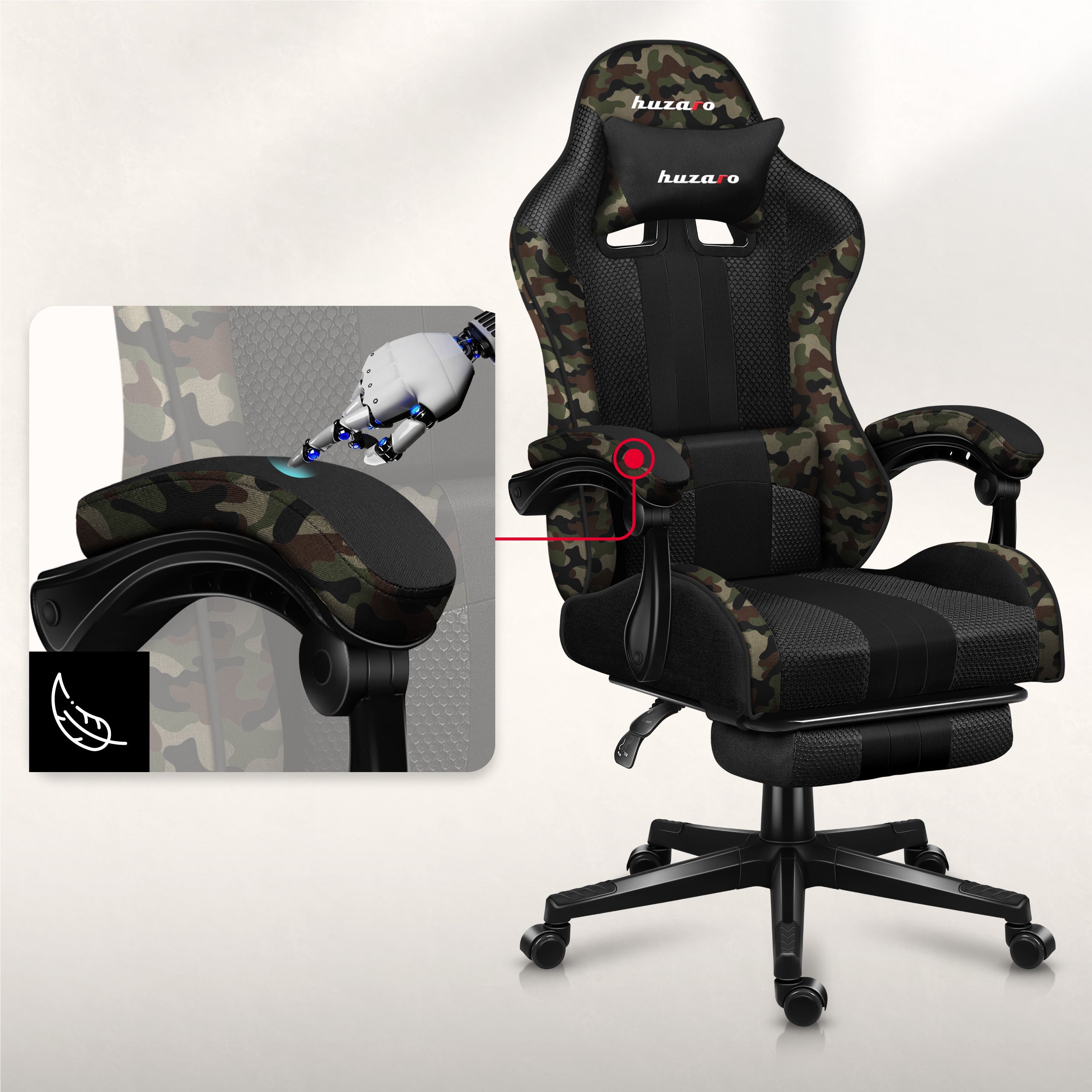 Rutschfeste Armlehnen