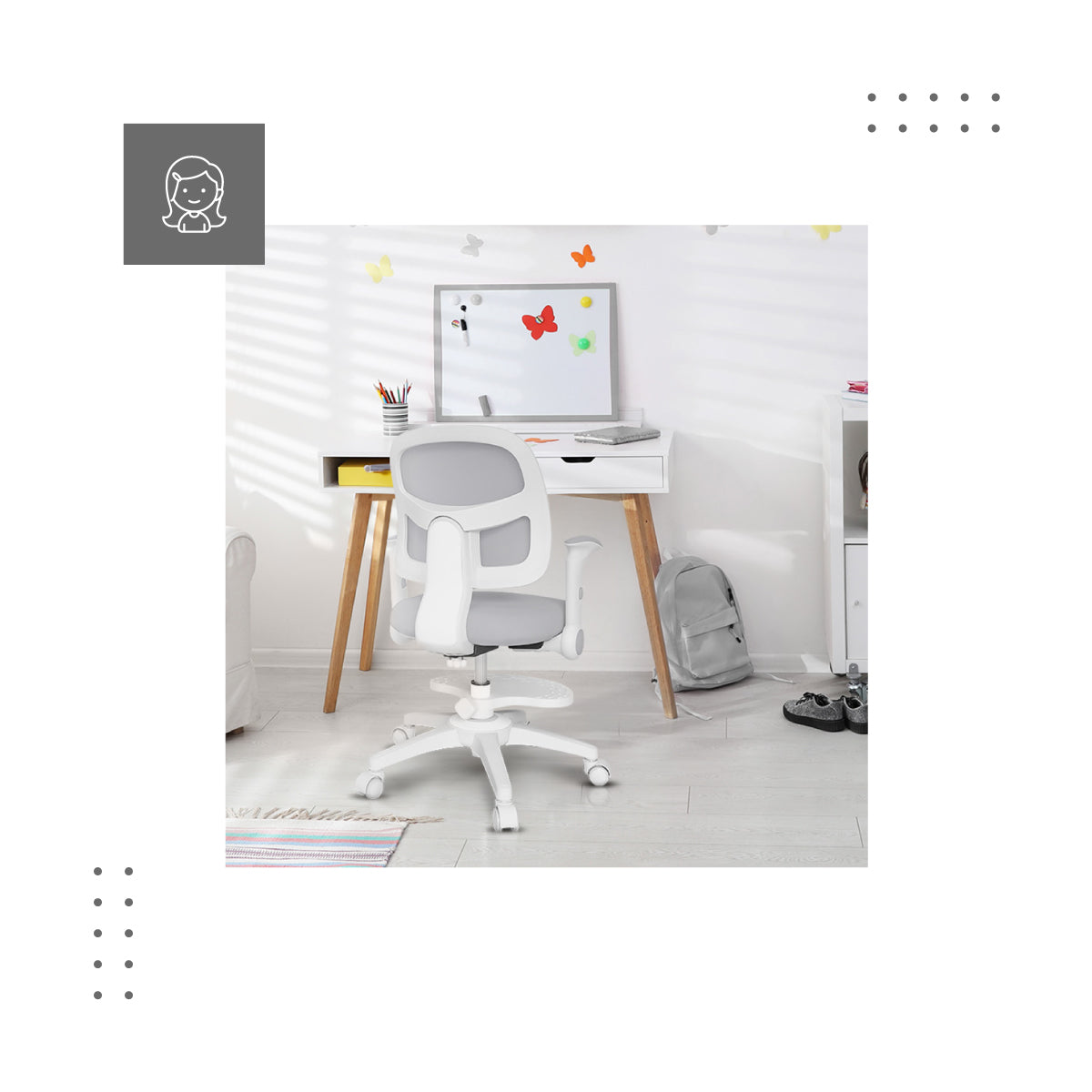 Ergonomischer Drehstuhl für Kinder