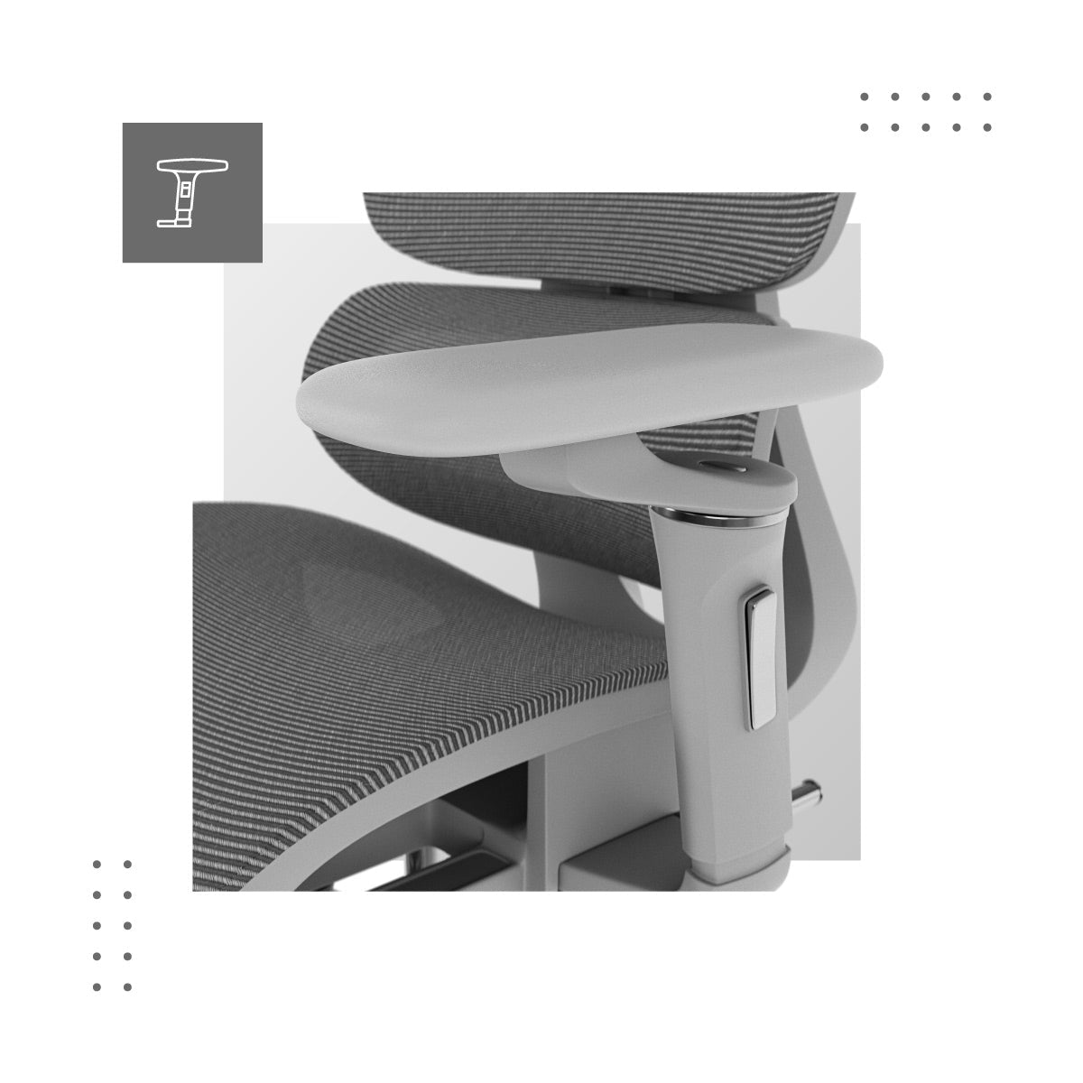 Armlehnen mit 5D-Verstellung