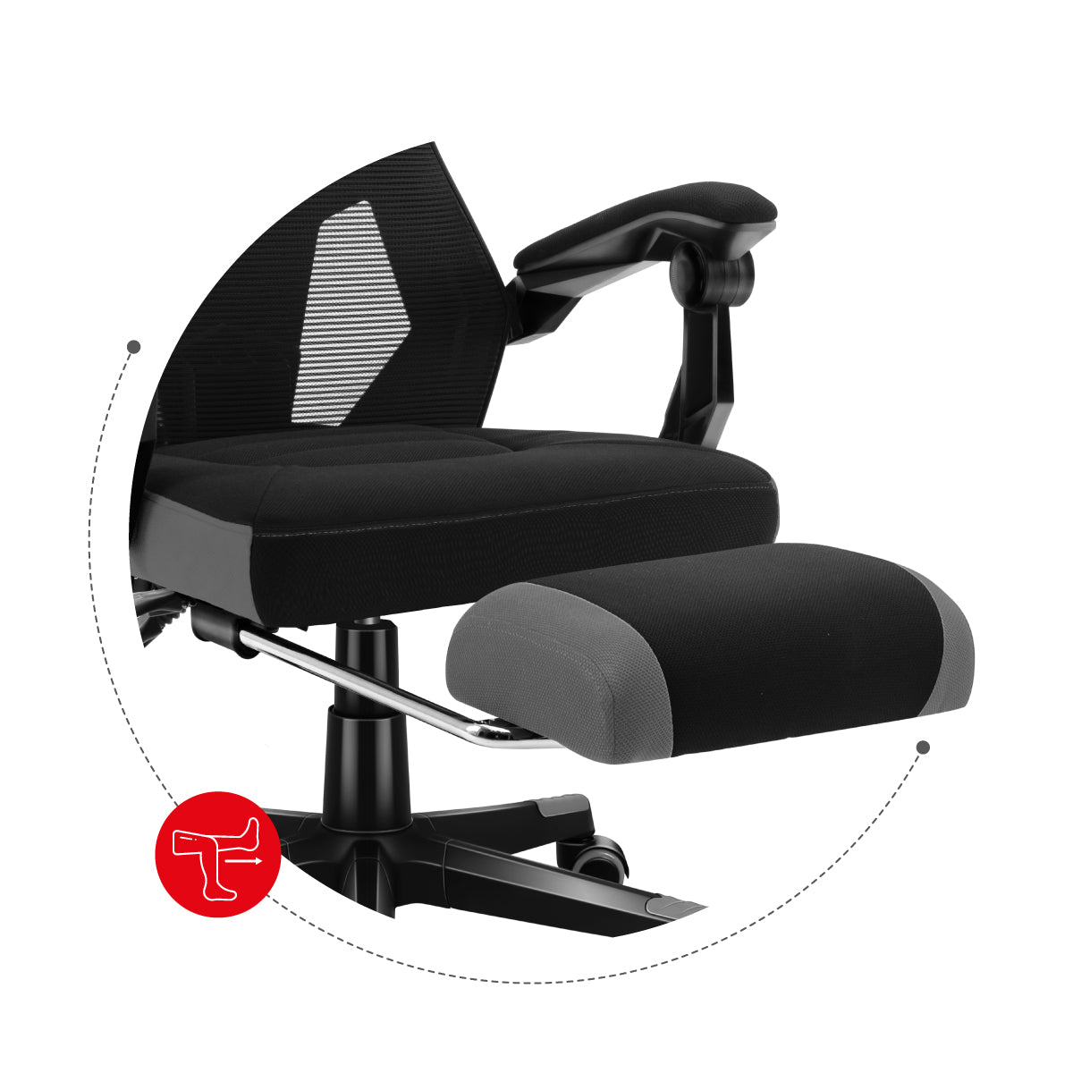 Fußstützenfunktion – bequeme Fußstütze