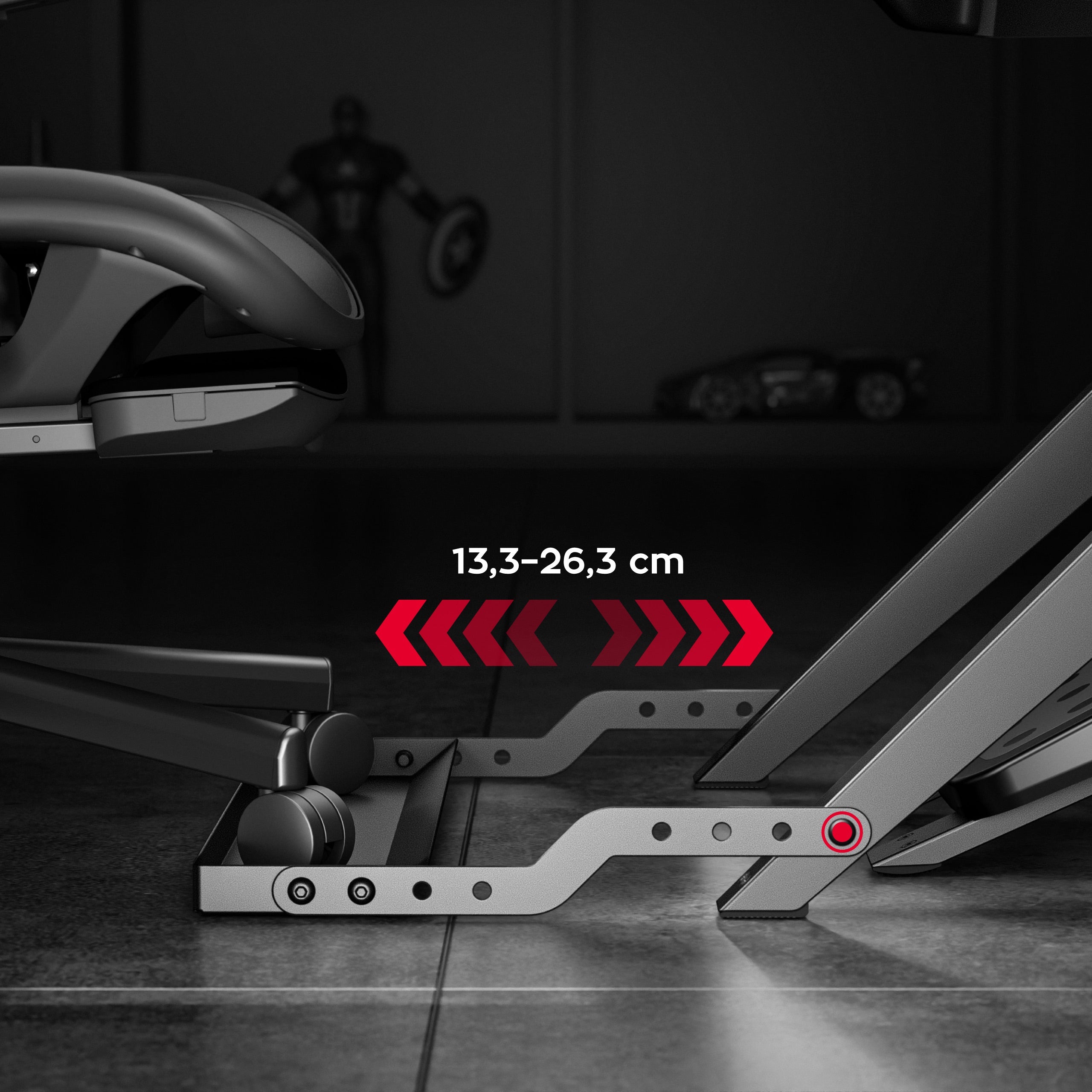 Integrierte Sitzverriegelung und einstellbare Sitztiefe