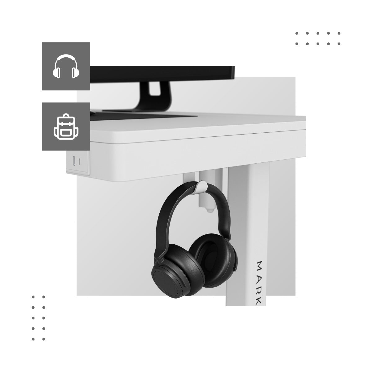 Kopfhörer- und Taschenhalter