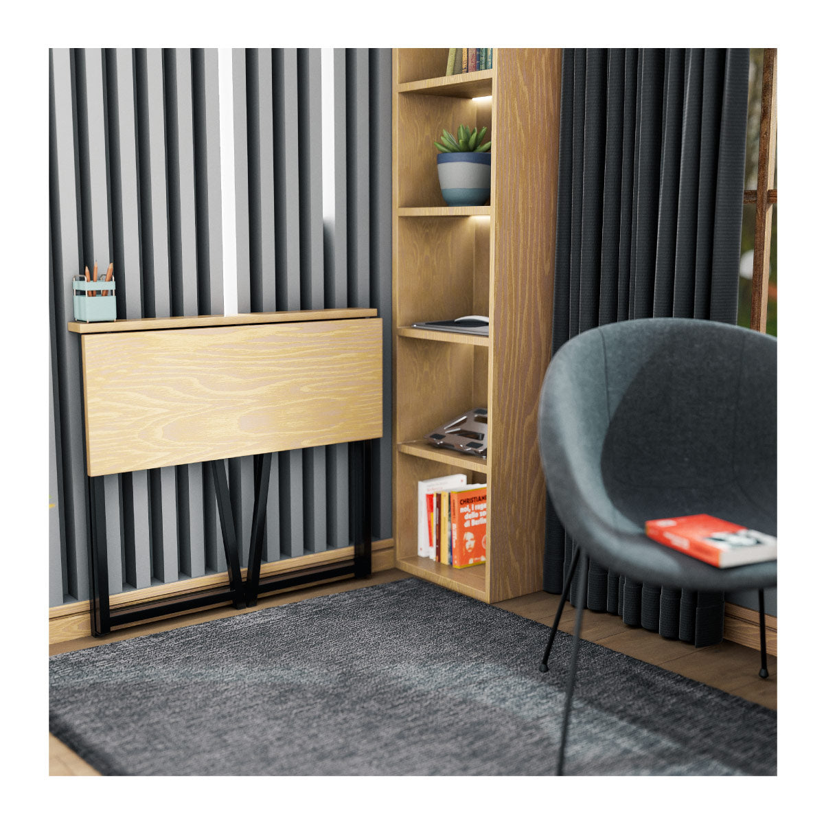 Ein faltbarer Schreibtisch in wenigen Augenblicken