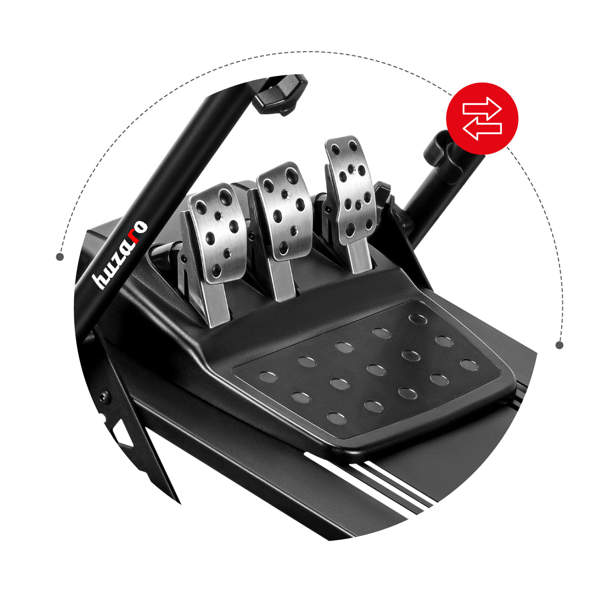 Einstellbare Pedalmontage