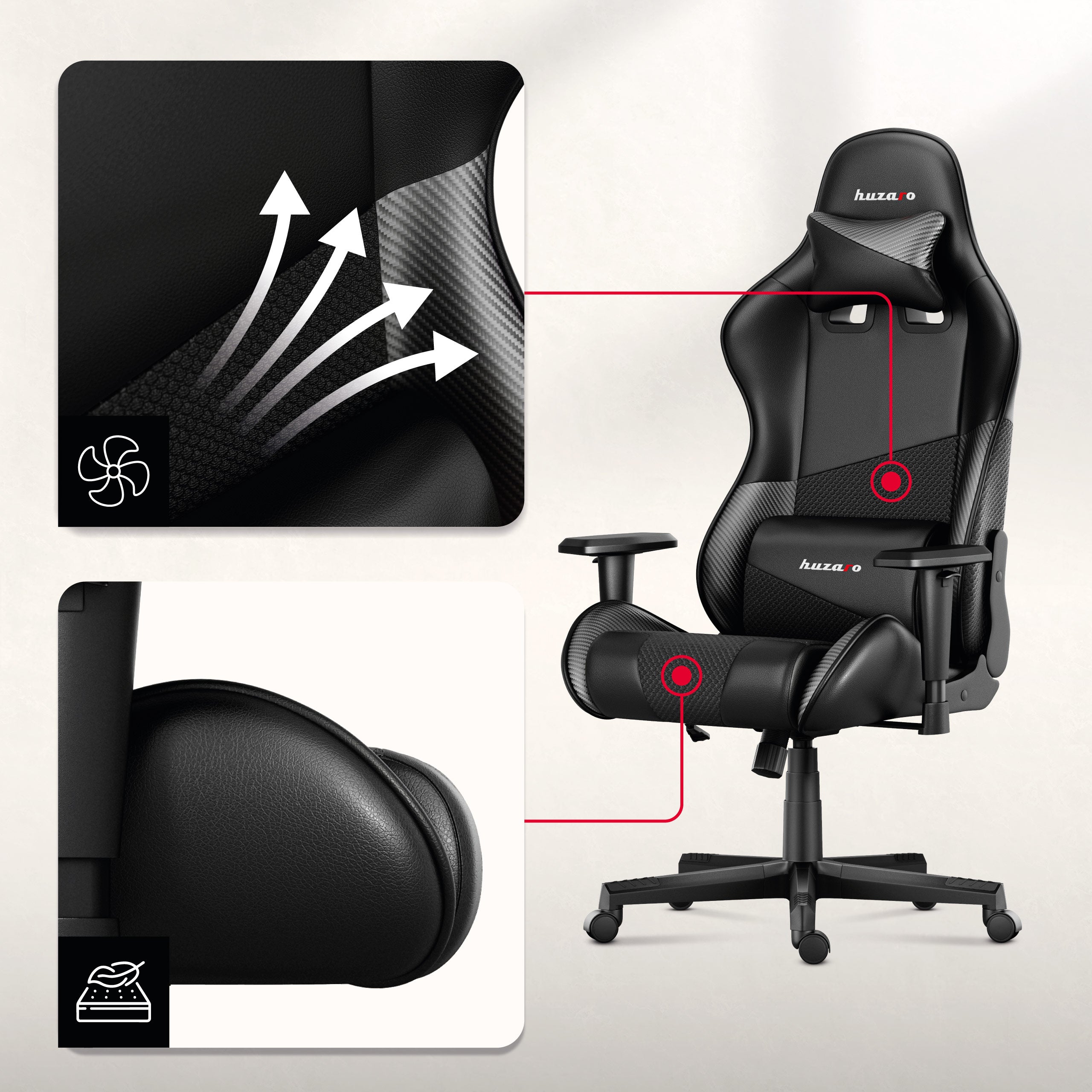 Material Gaming-Stühle mit AIR-Technologie.