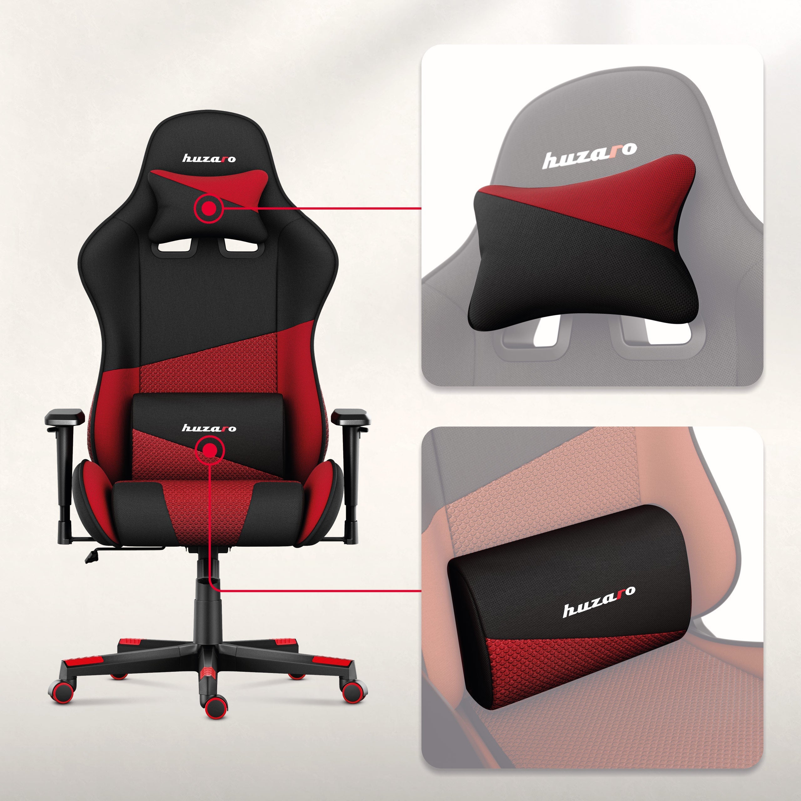 Nackenmuskelkissen und verstellbares Lendenkissen