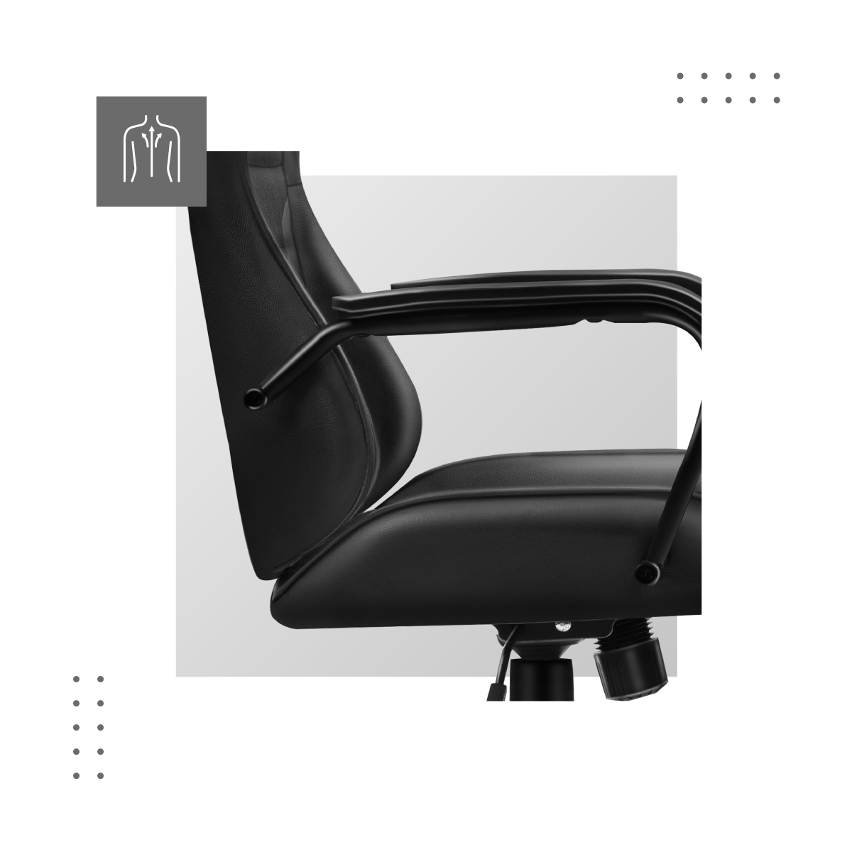 Ergonomiczne podłokietniki fotela Boss 4.2 Black