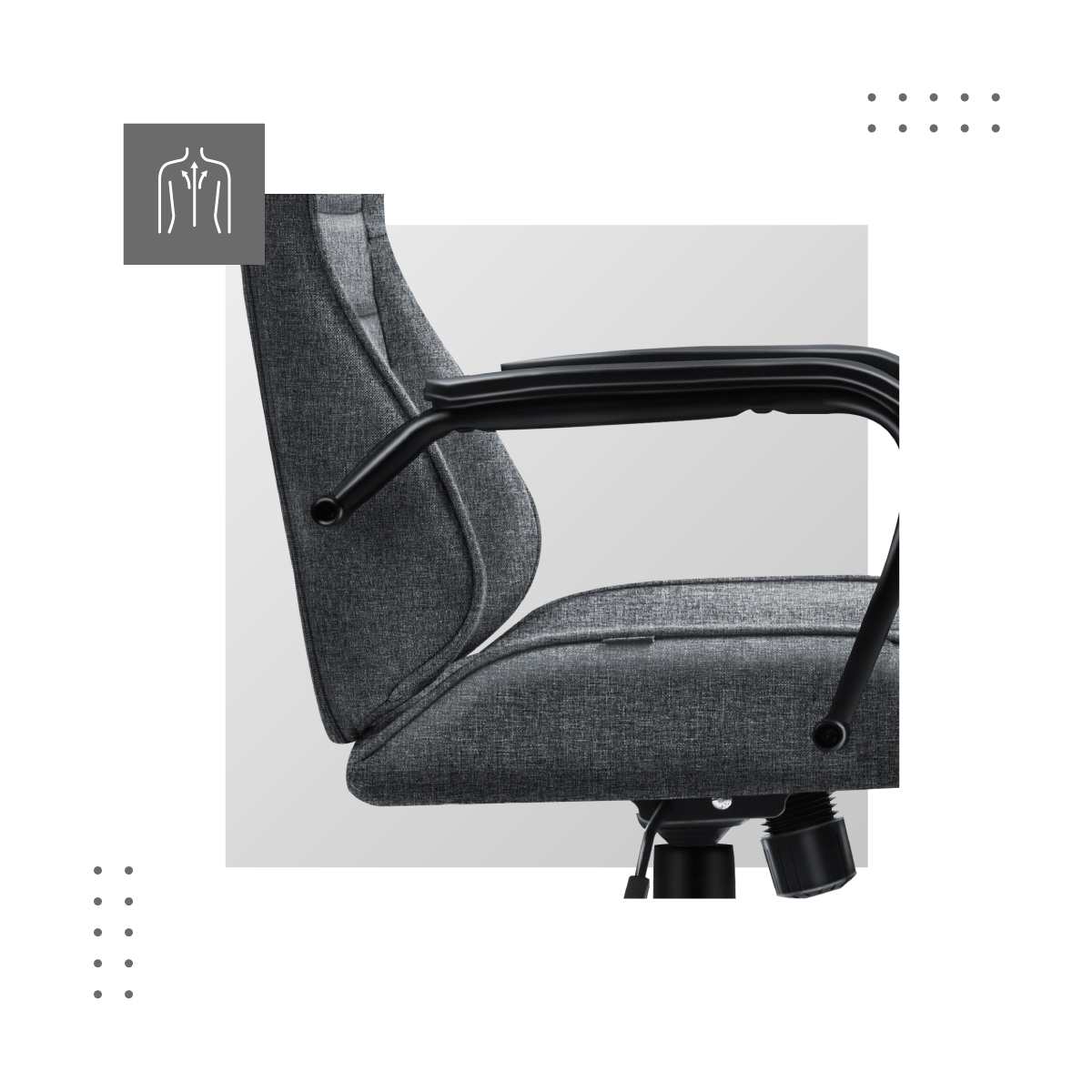 Ergonomiczne podłokietniki fotela Boss 4.2 Grey