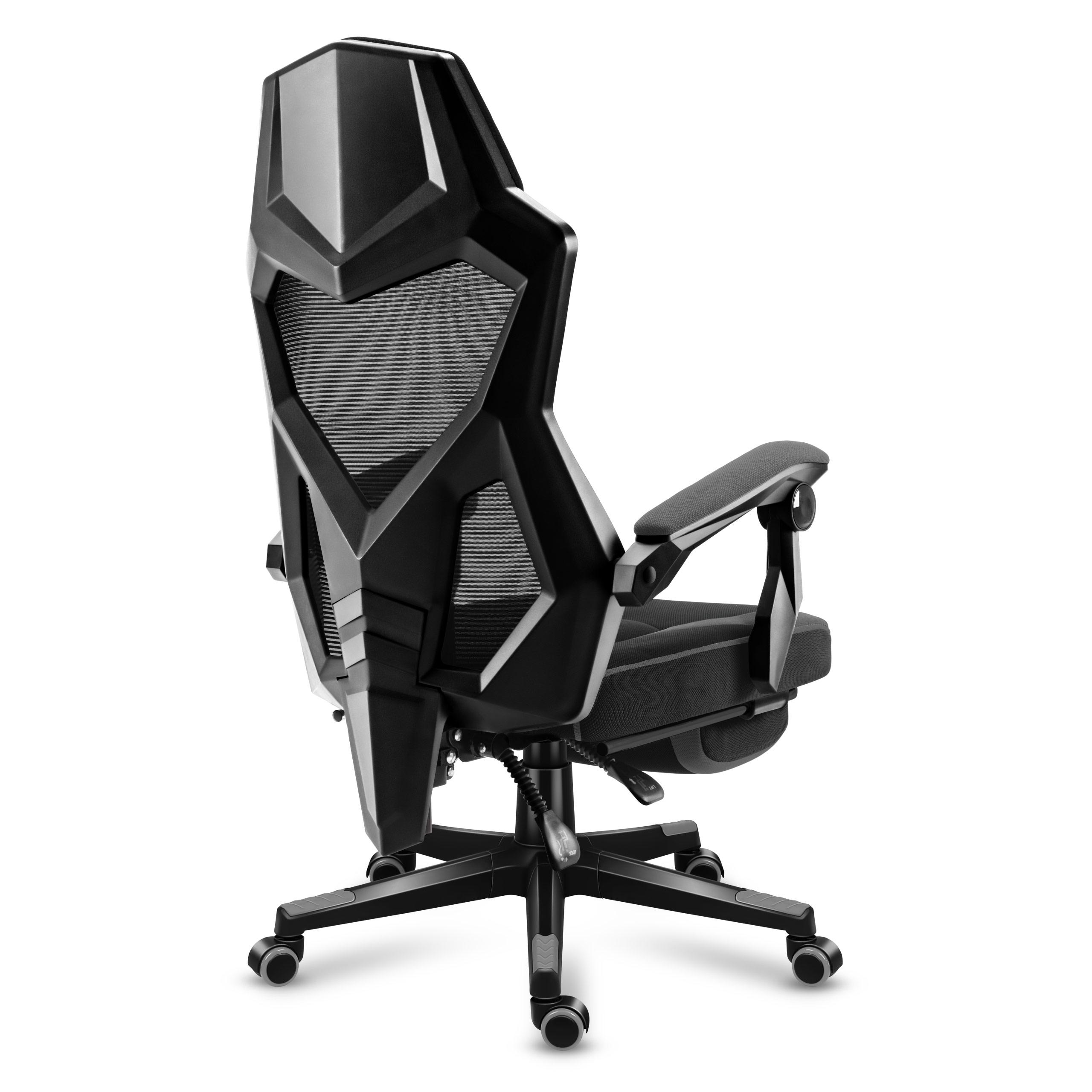 Lewy skos fotela gamingowego Huzaro Force 7.6 Grey