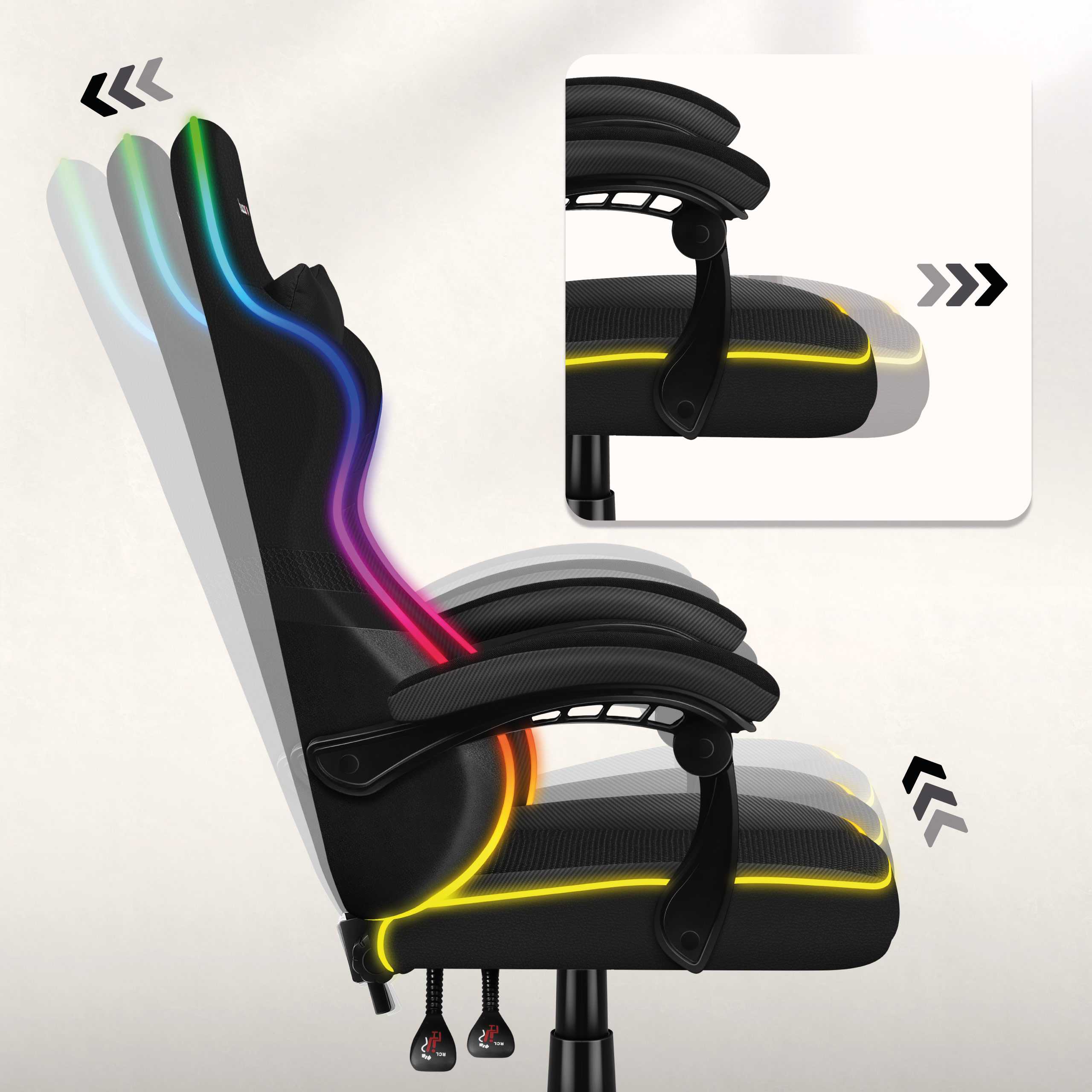 Fotel gamingowy Huzaro Force 4.4 z funkcją sofltex