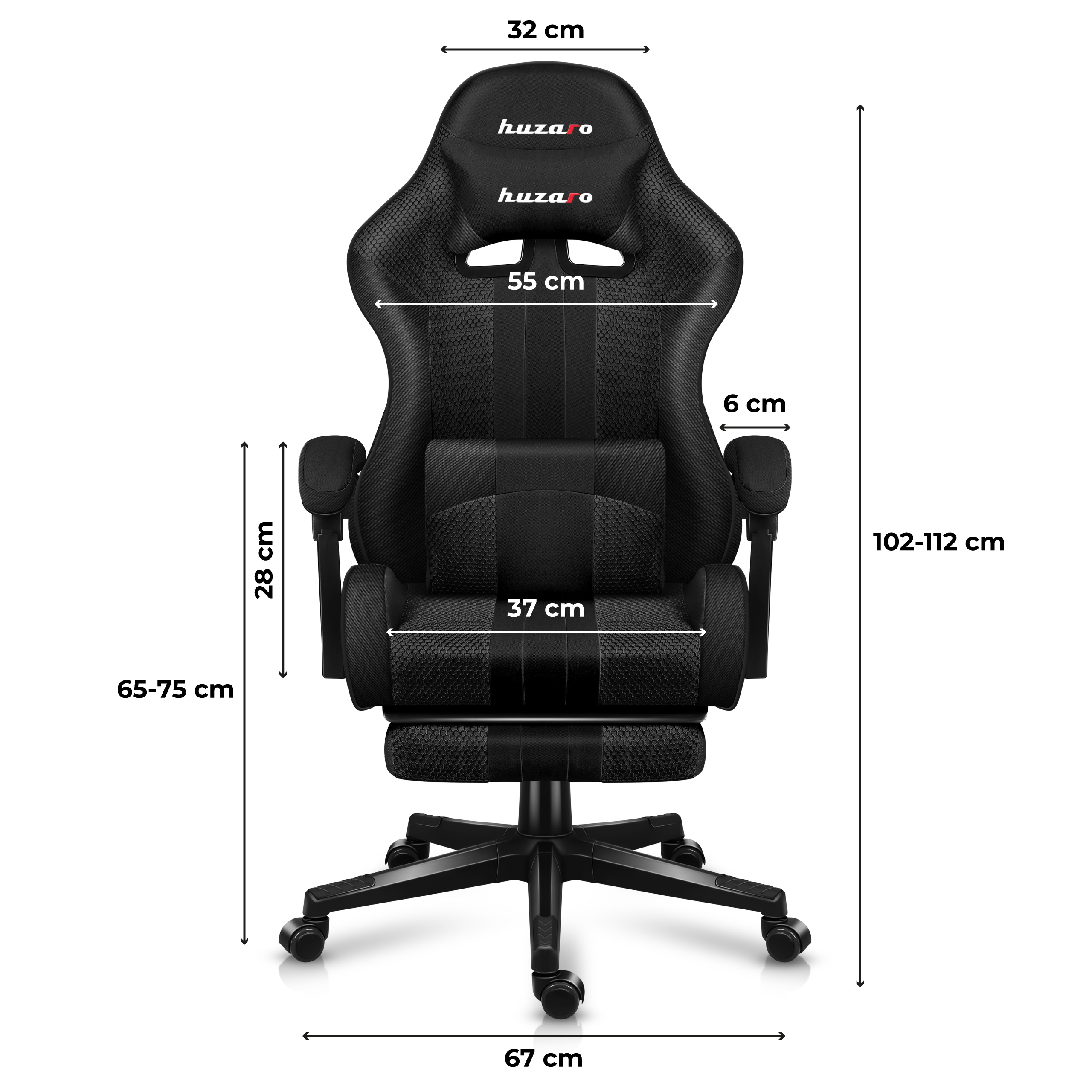 Tył fotela gamingowego Huzaro Force 4.7 Carbon