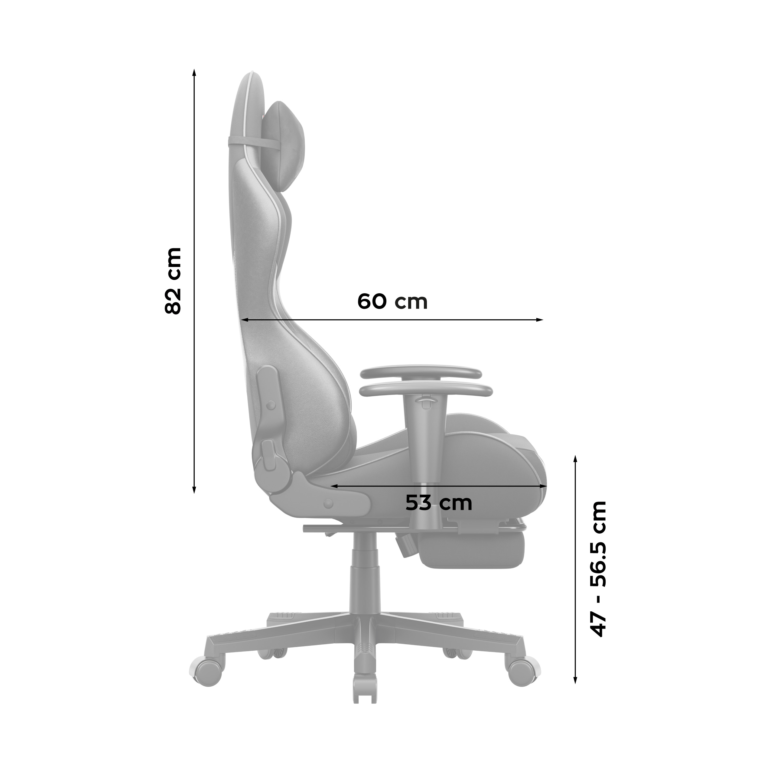 Zbliżenia na fotel Huzaro Force 7.6 Grey