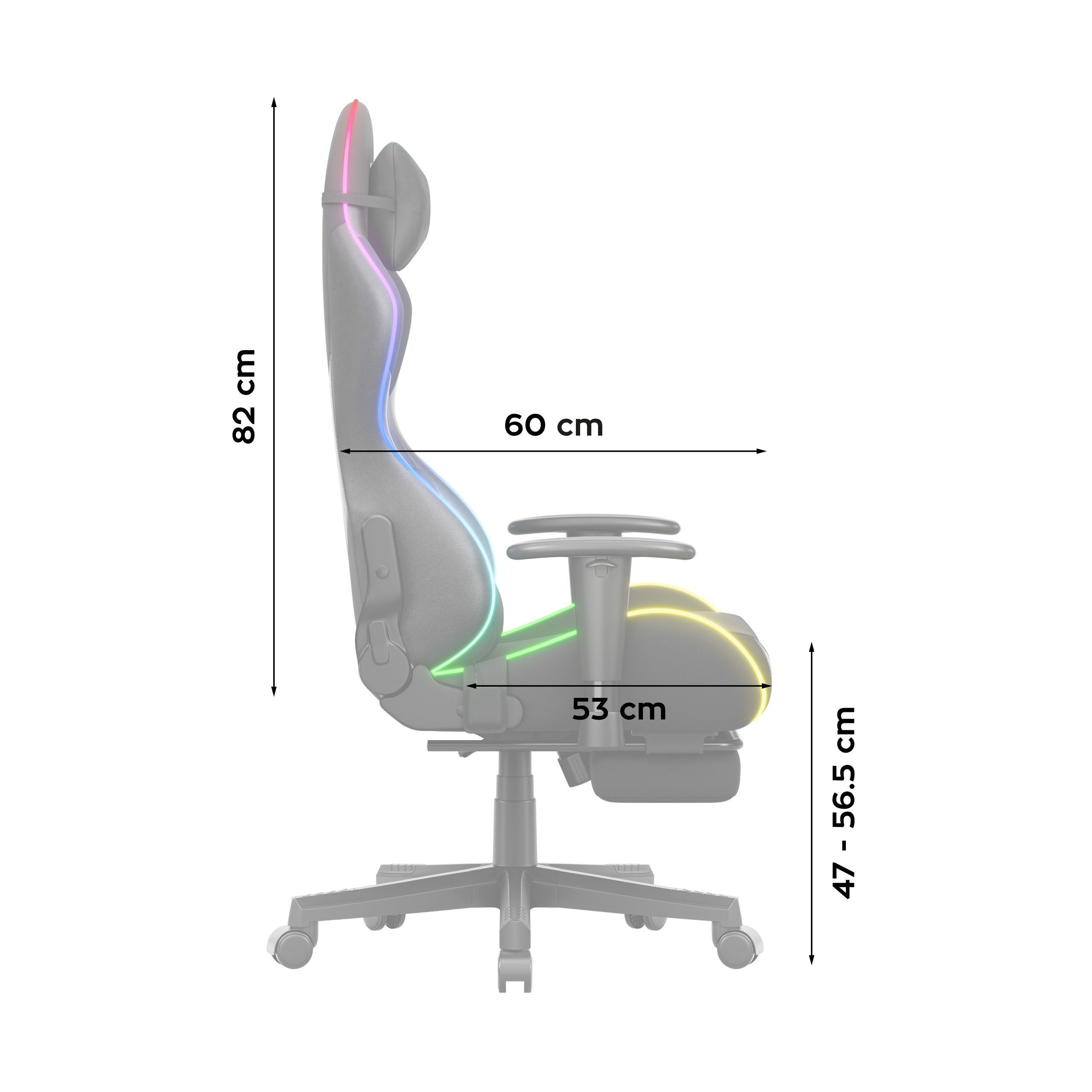 Zbliżenia na fotel Huzaro Force 7.6 Grey