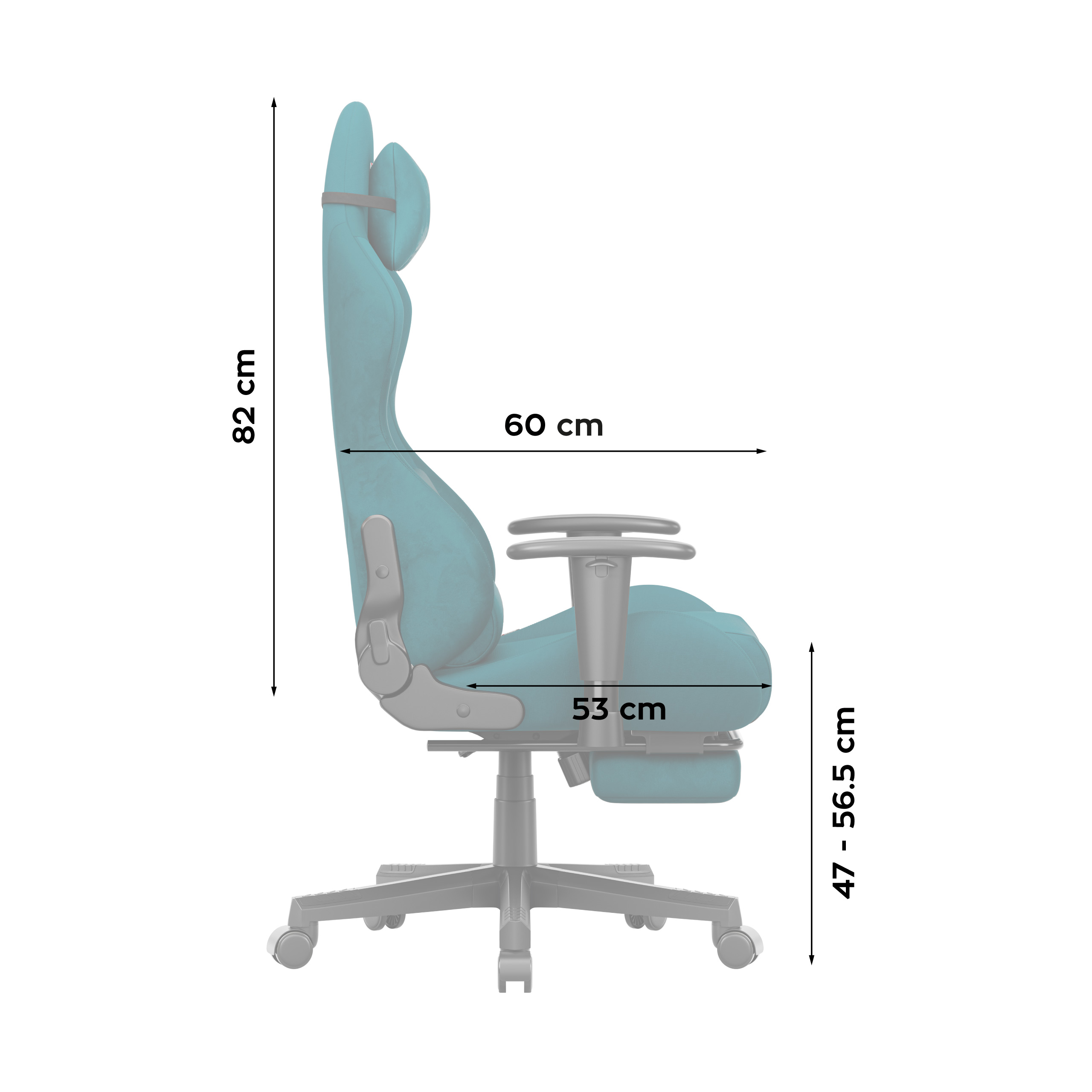 Zbliżenia na fotel Huzaro Force 7.6 Grey