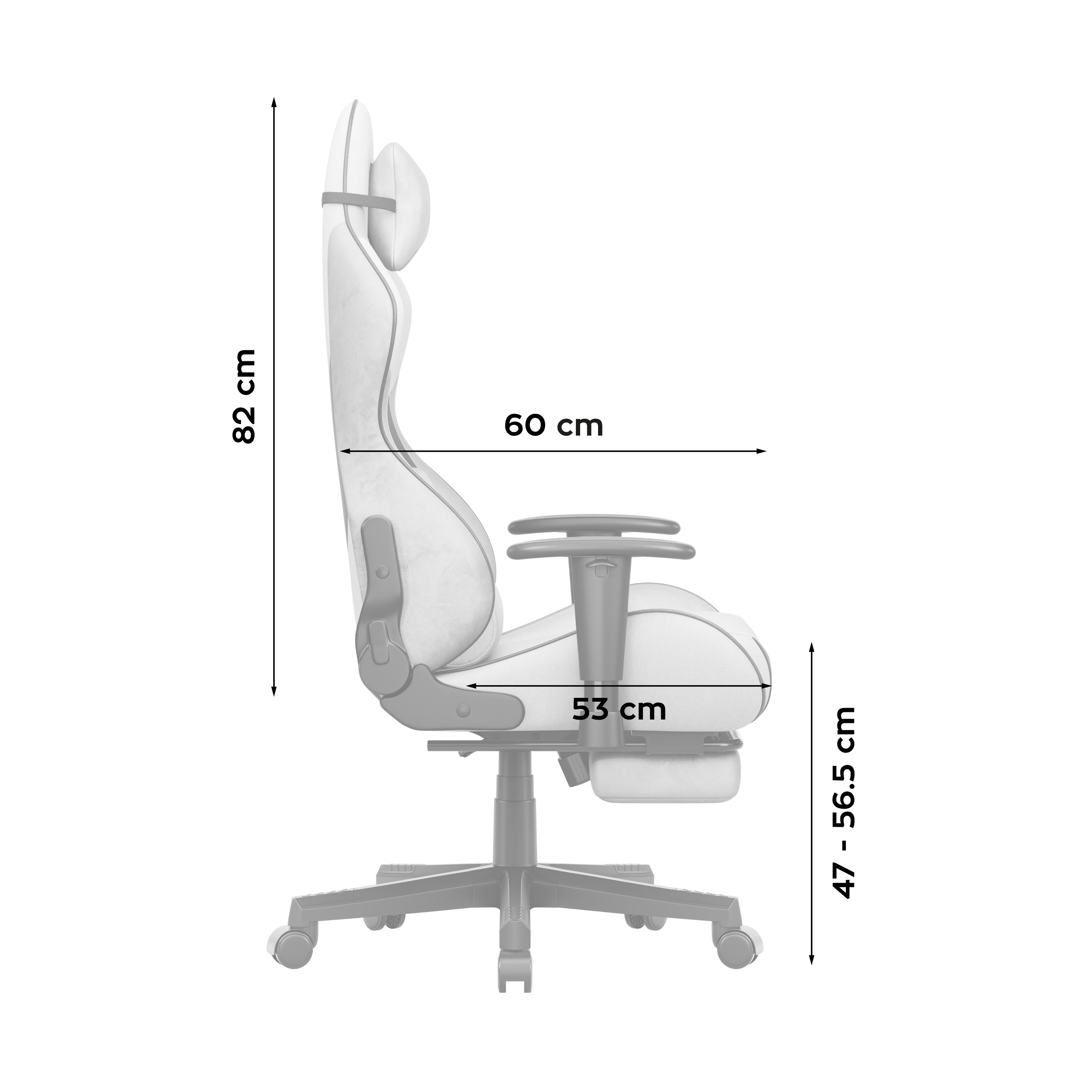 Zbliżenia na fotel Huzaro Force 7.6 Grey