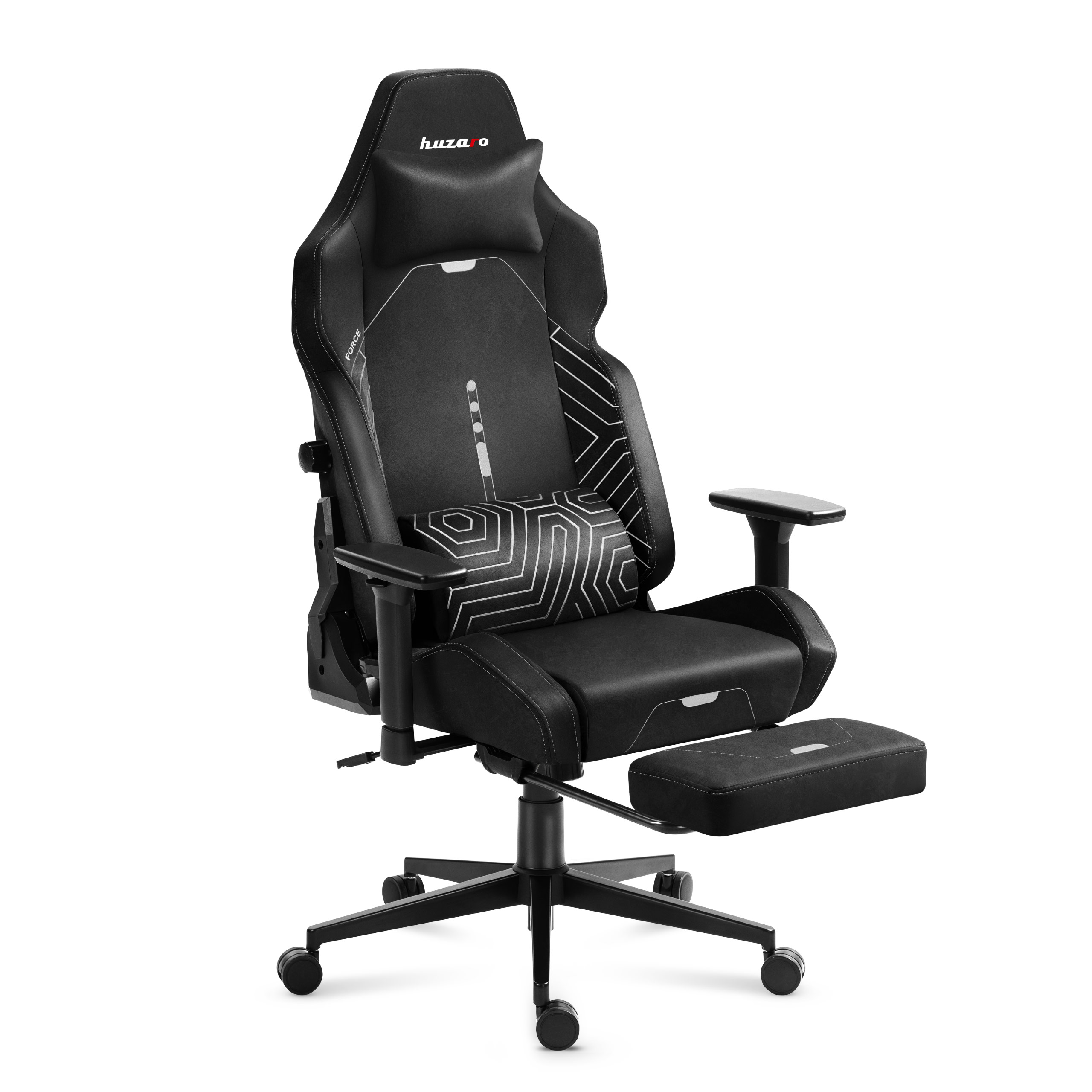 Lewy skos fotela gamingowego Huzaro Force 7.6 Grey