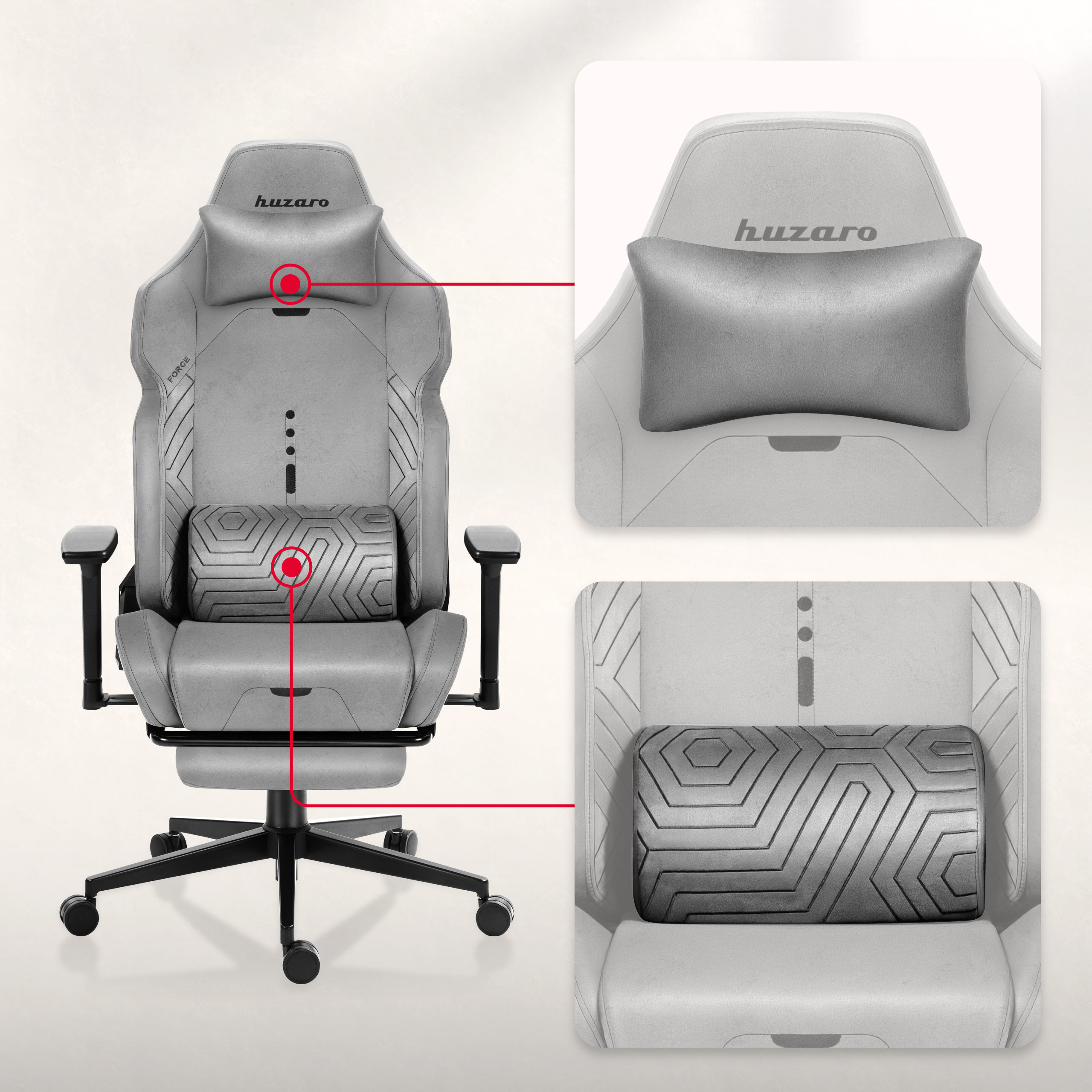Kółka Huzaro Force 7.6 grey