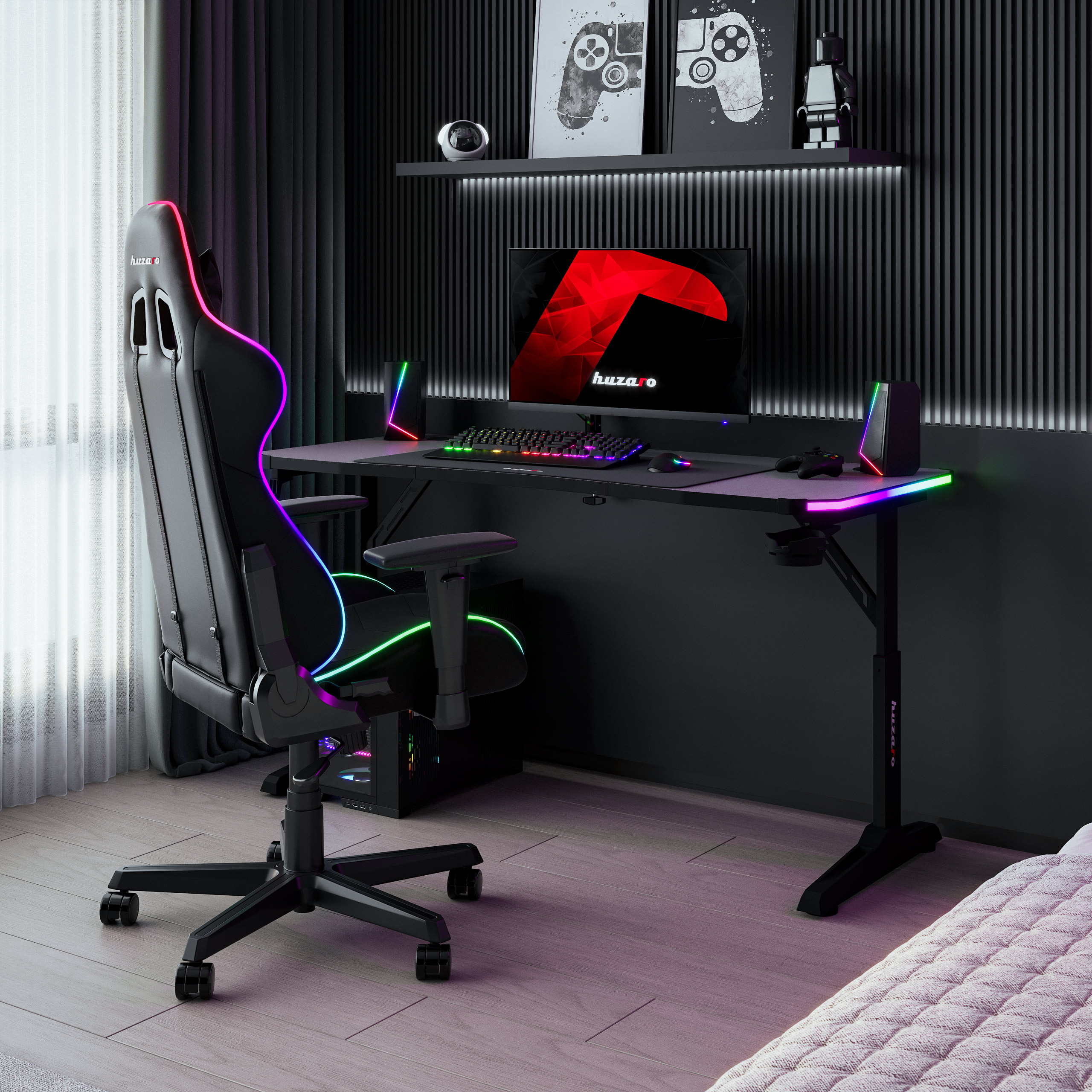 Tył fotela gamingowego Huzaro Force 7.6