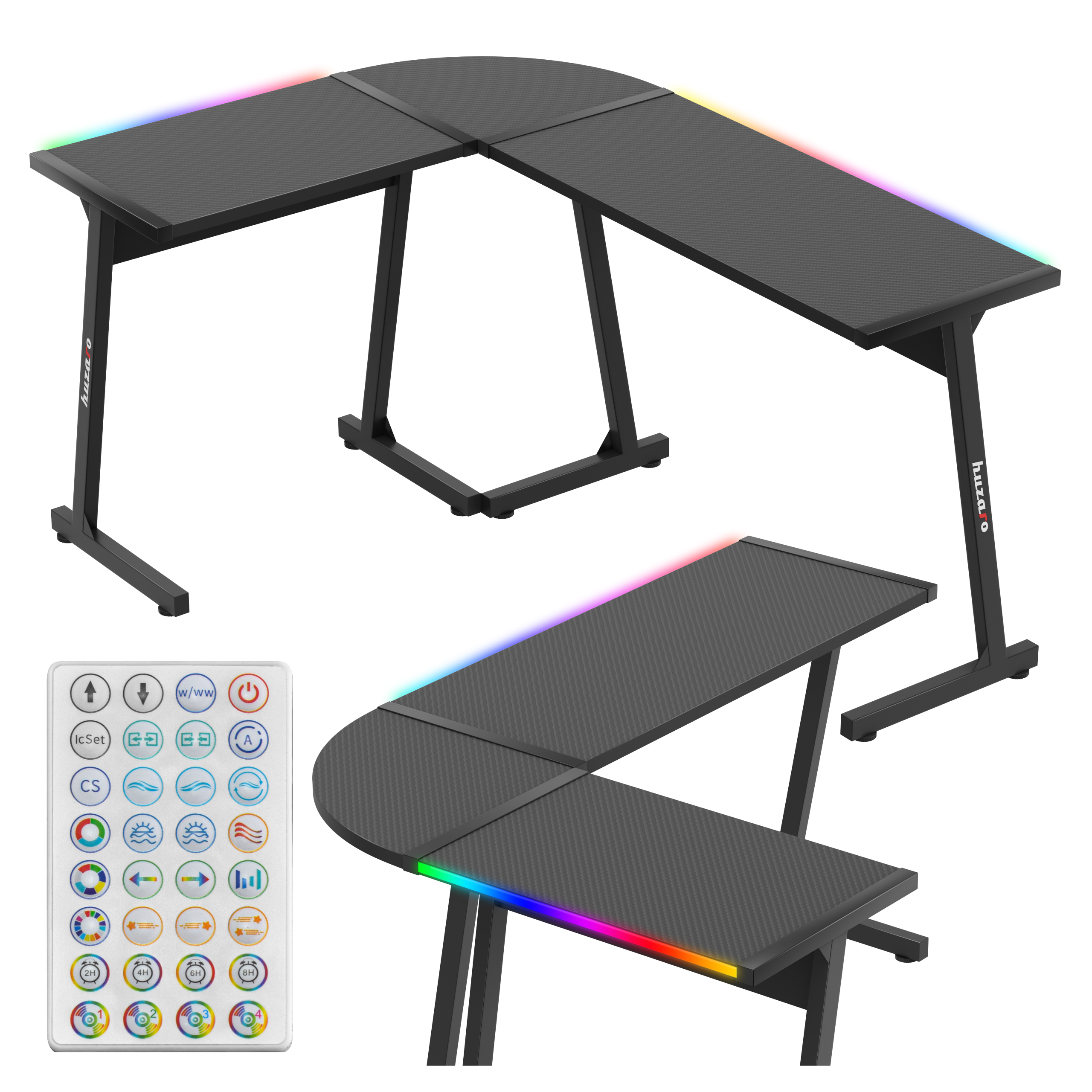 Hero 6.0 biurko narożnikowe RGB LED z pilotem