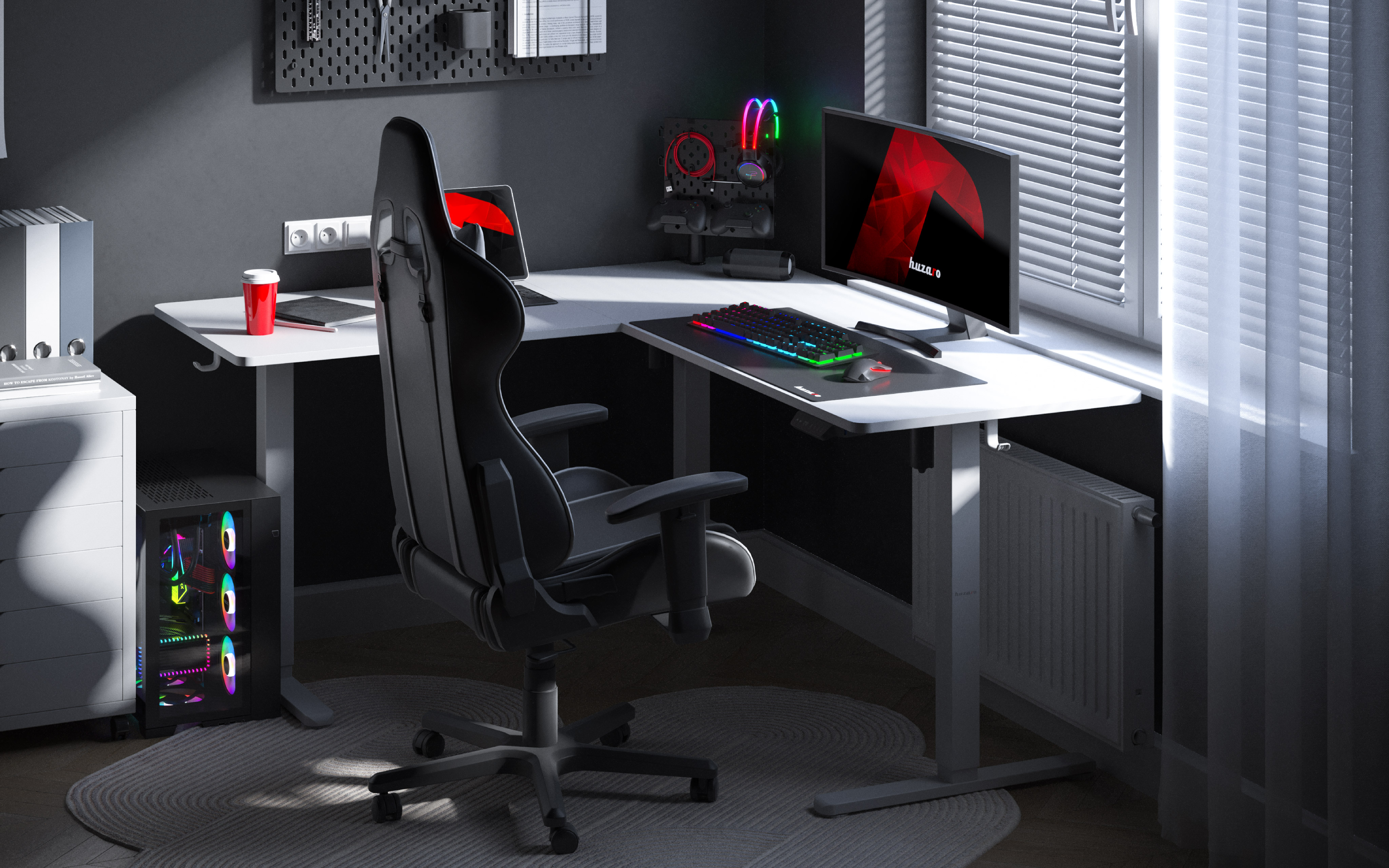 Banner biurka elektrycznego Huzaro Hero 9.5