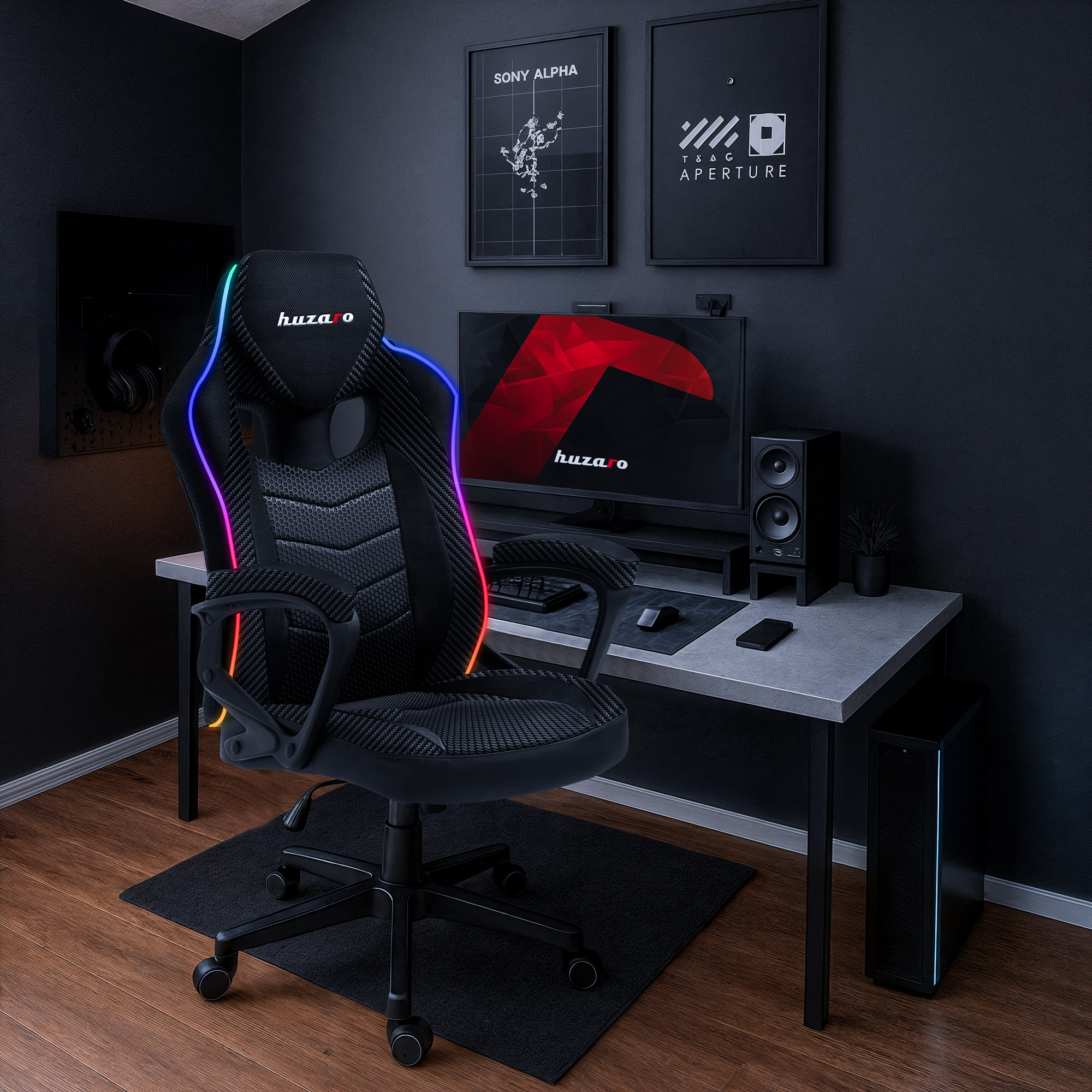 Prawy skos fotela Huzaro Force 2.5 Carbon RGB