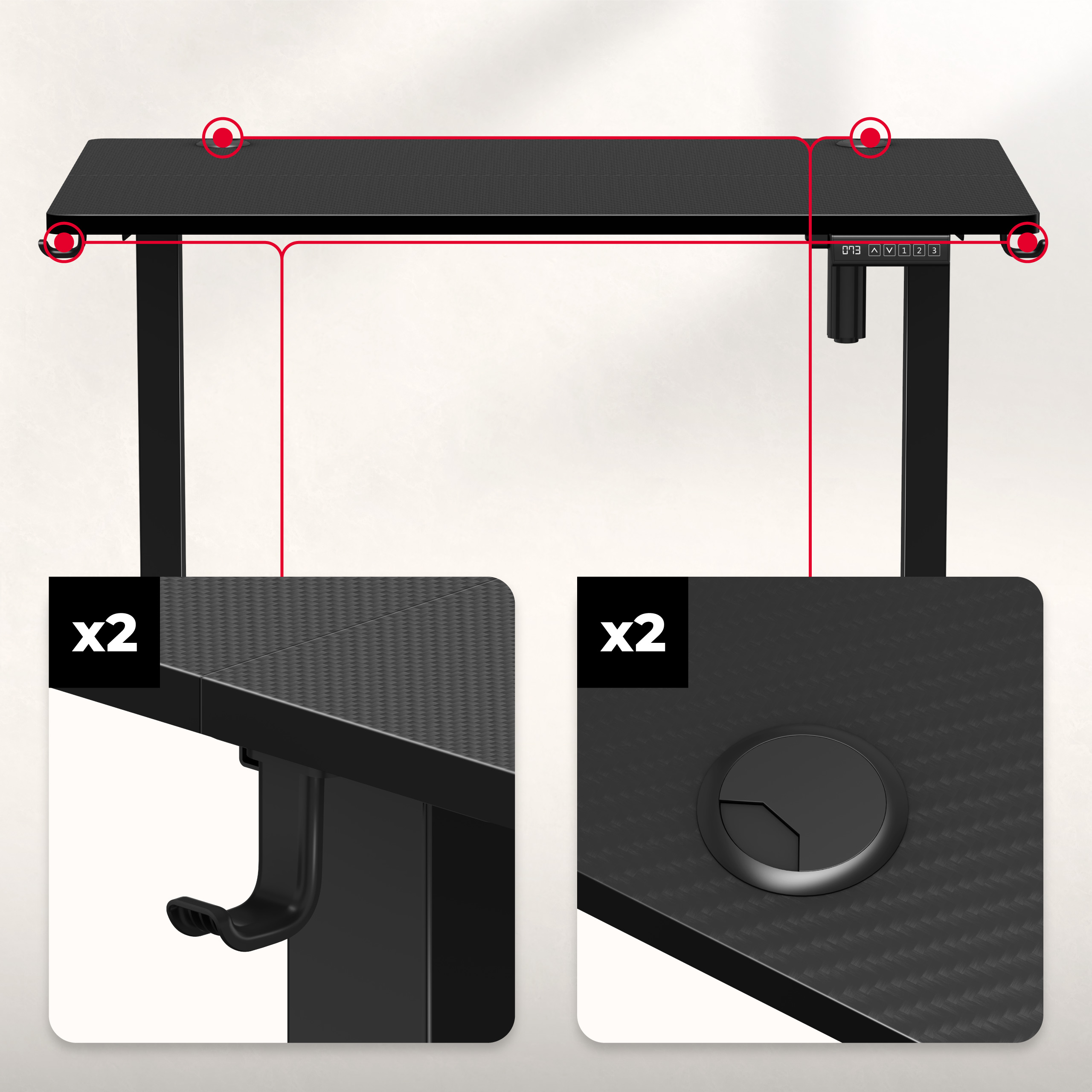 Wloty po obu stronach blatu Hero 7.9