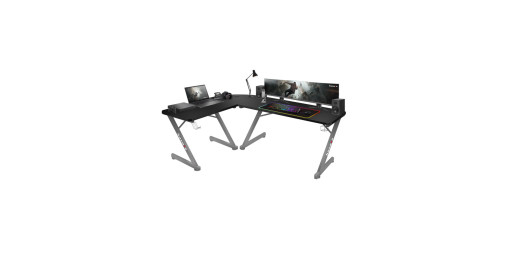 Wie stellt man einen Eckschreibtisch auf, um den Gaming-Bereich zu optimieren?